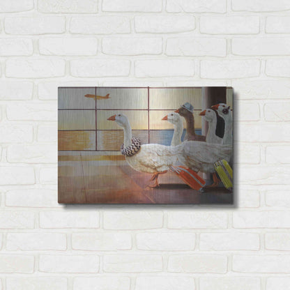 Luxe Metal Art 'First Class Migration' by Lucia Heffernan, Metal Wall Art,24x16