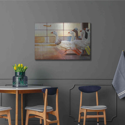 Luxe Metal Art 'First Class Migration' by Lucia Heffernan, Metal Wall Art,36x24