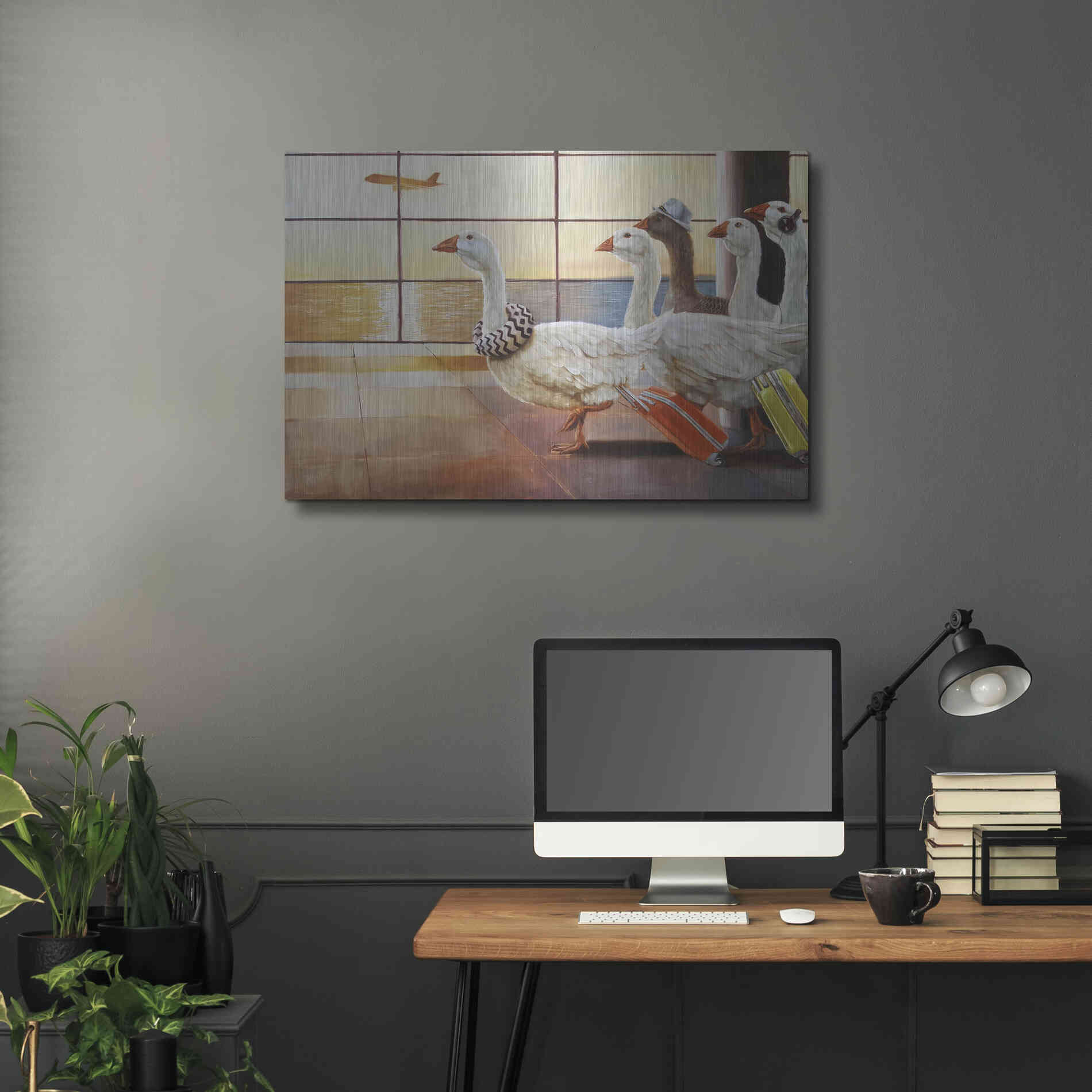 Luxe Metal Art 'First Class Migration' by Lucia Heffernan, Metal Wall Art,36x24