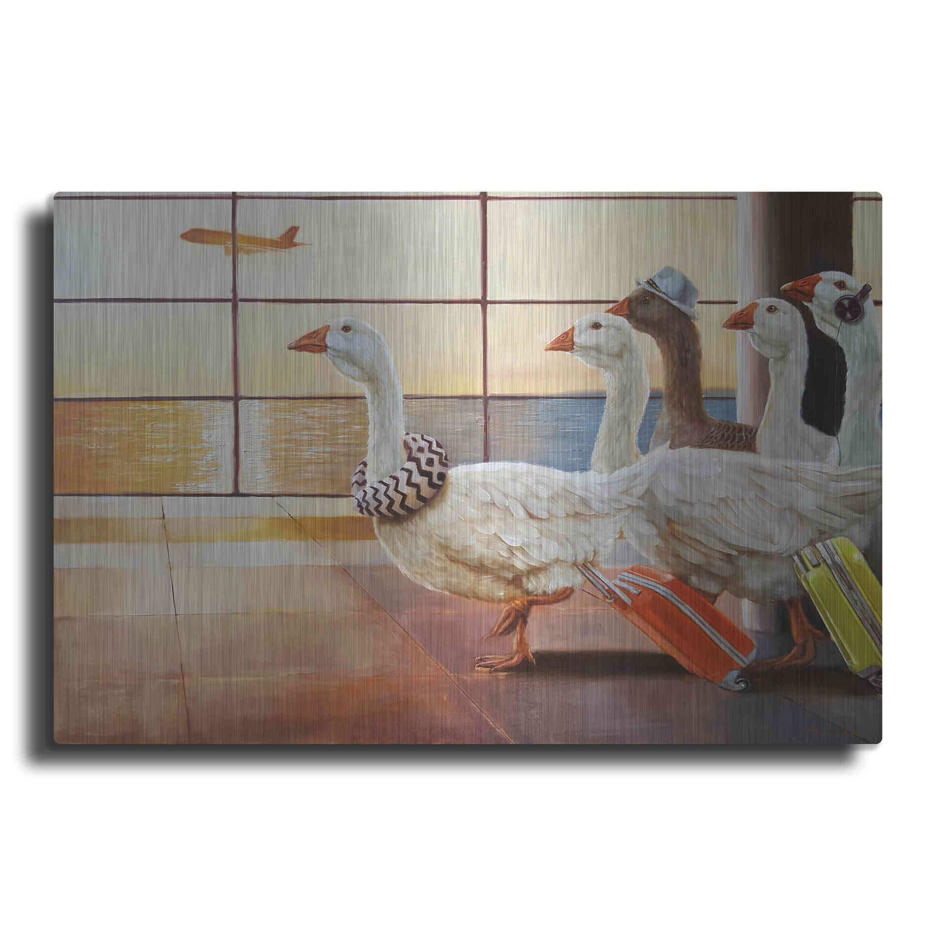 Luxe Metal Art 'First Class Migration' by Lucia Heffernan, Metal Wall Art