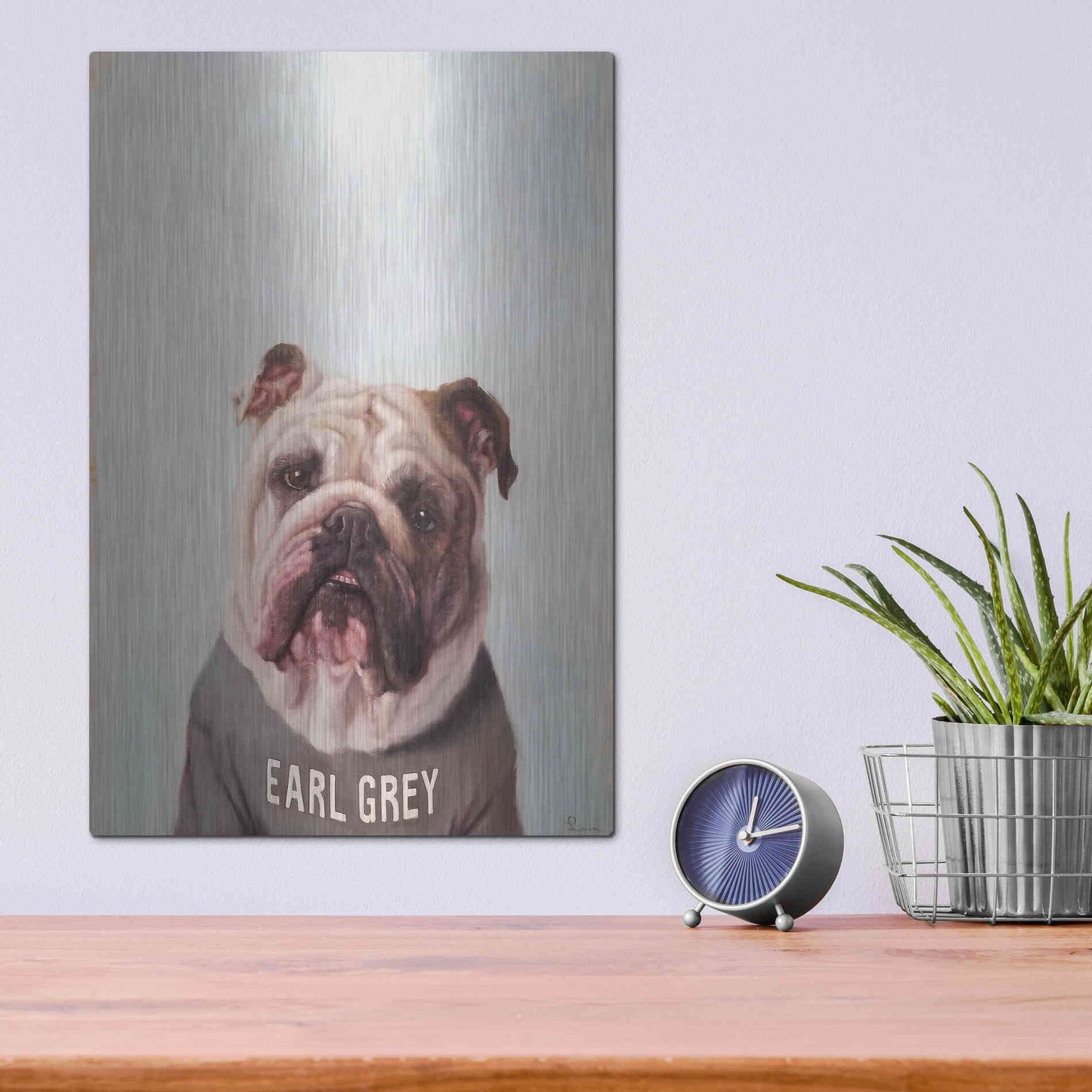 Luxe Metal Art 'Earl Gray' by Lucia Heffernan, Metal Wall Art,12x16