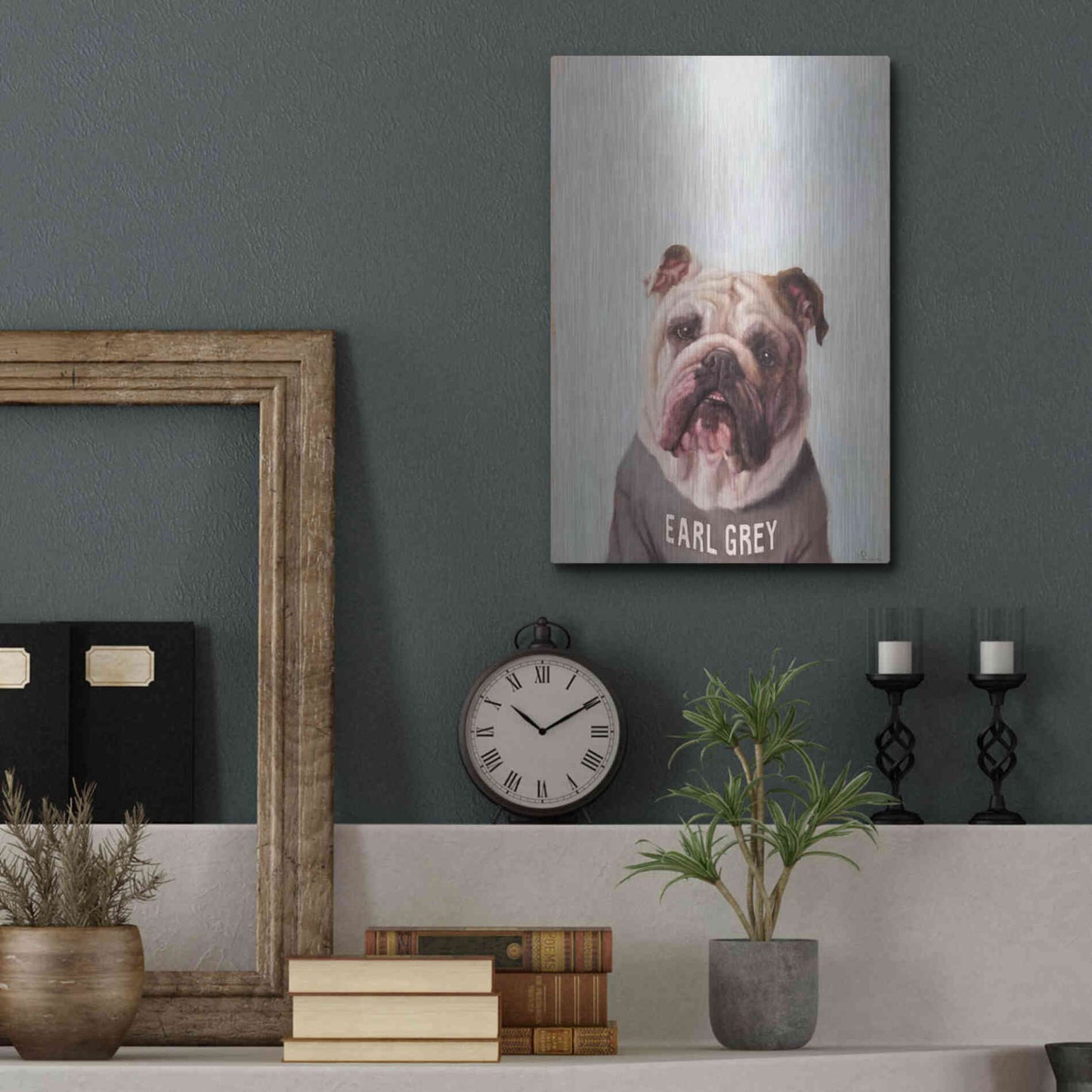 Luxe Metal Art 'Earl Gray' by Lucia Heffernan, Metal Wall Art,12x16