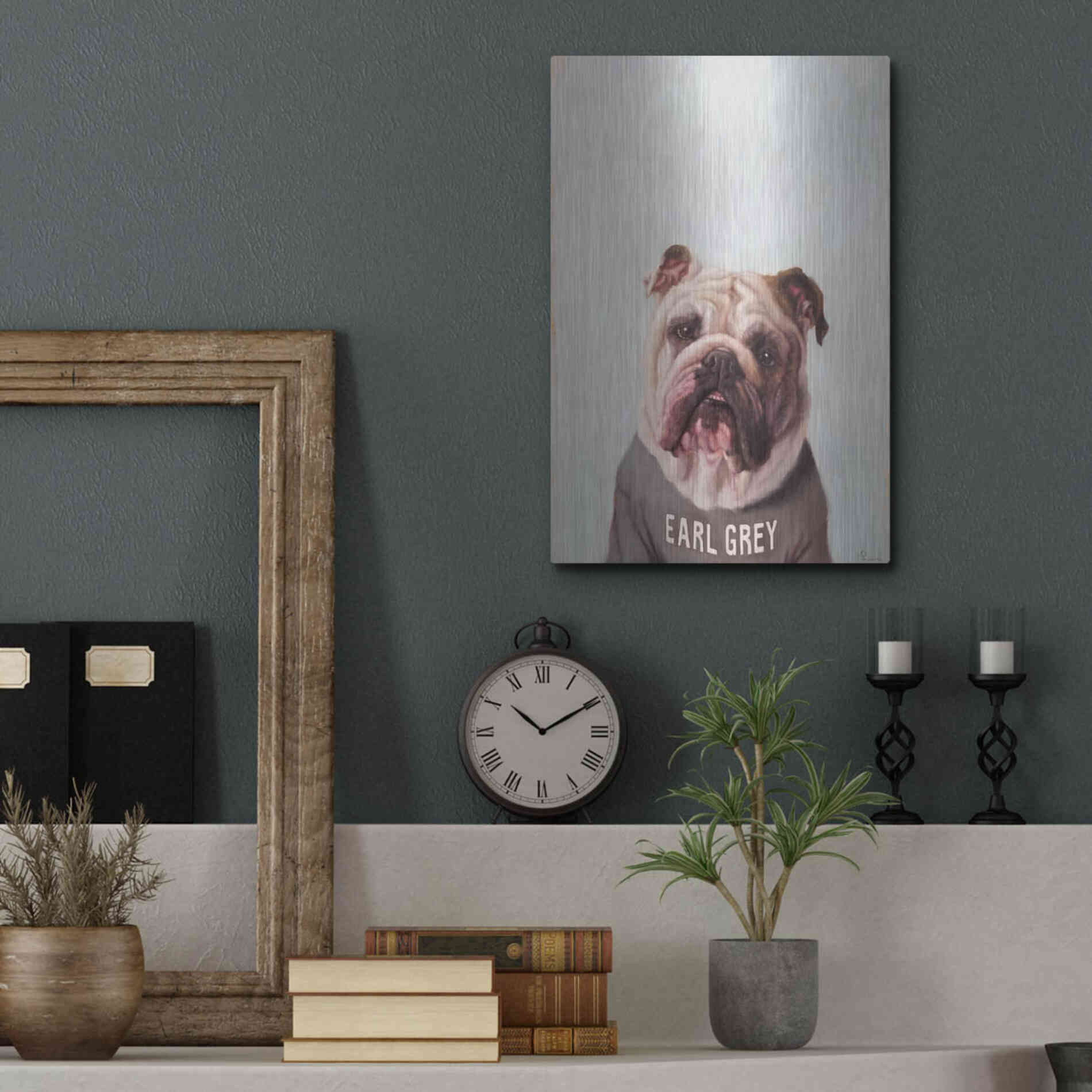 Luxe Metal Art 'Earl Gray' by Lucia Heffernan, Metal Wall Art,12x16