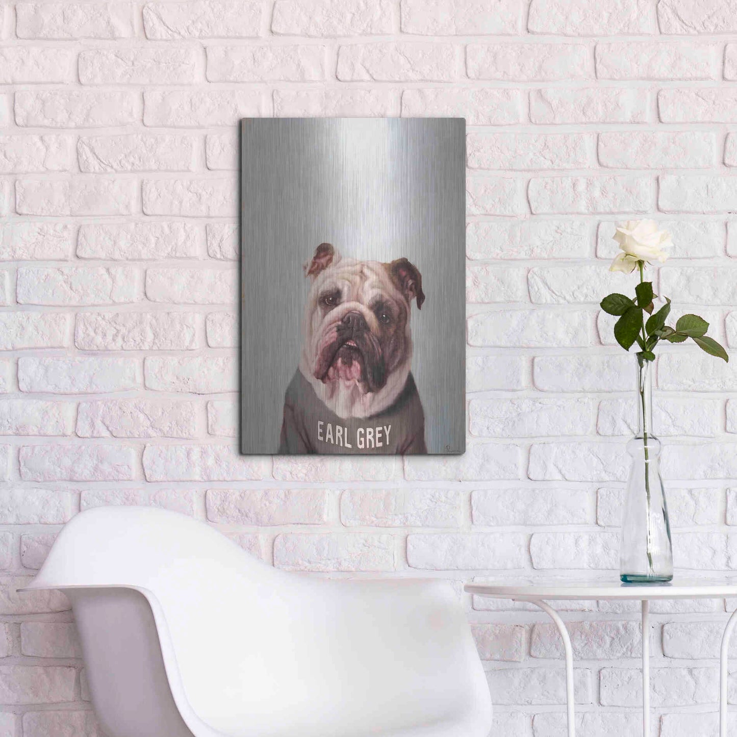 Luxe Metal Art 'Earl Gray' by Lucia Heffernan, Metal Wall Art,16x24