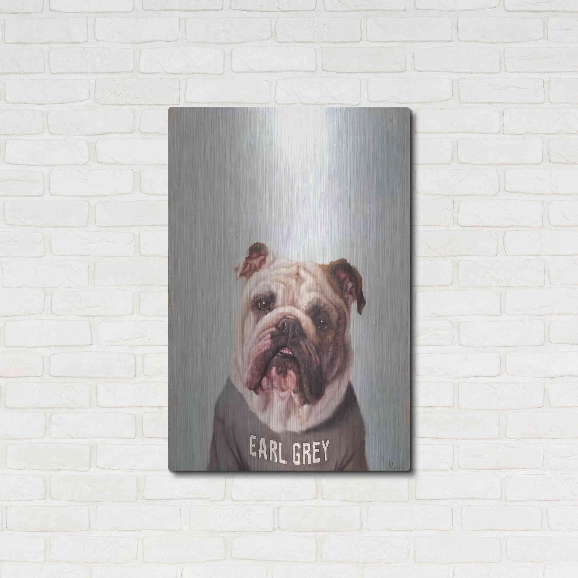 Luxe Metal Art 'Earl Gray' by Lucia Heffernan, Metal Wall Art,24x36