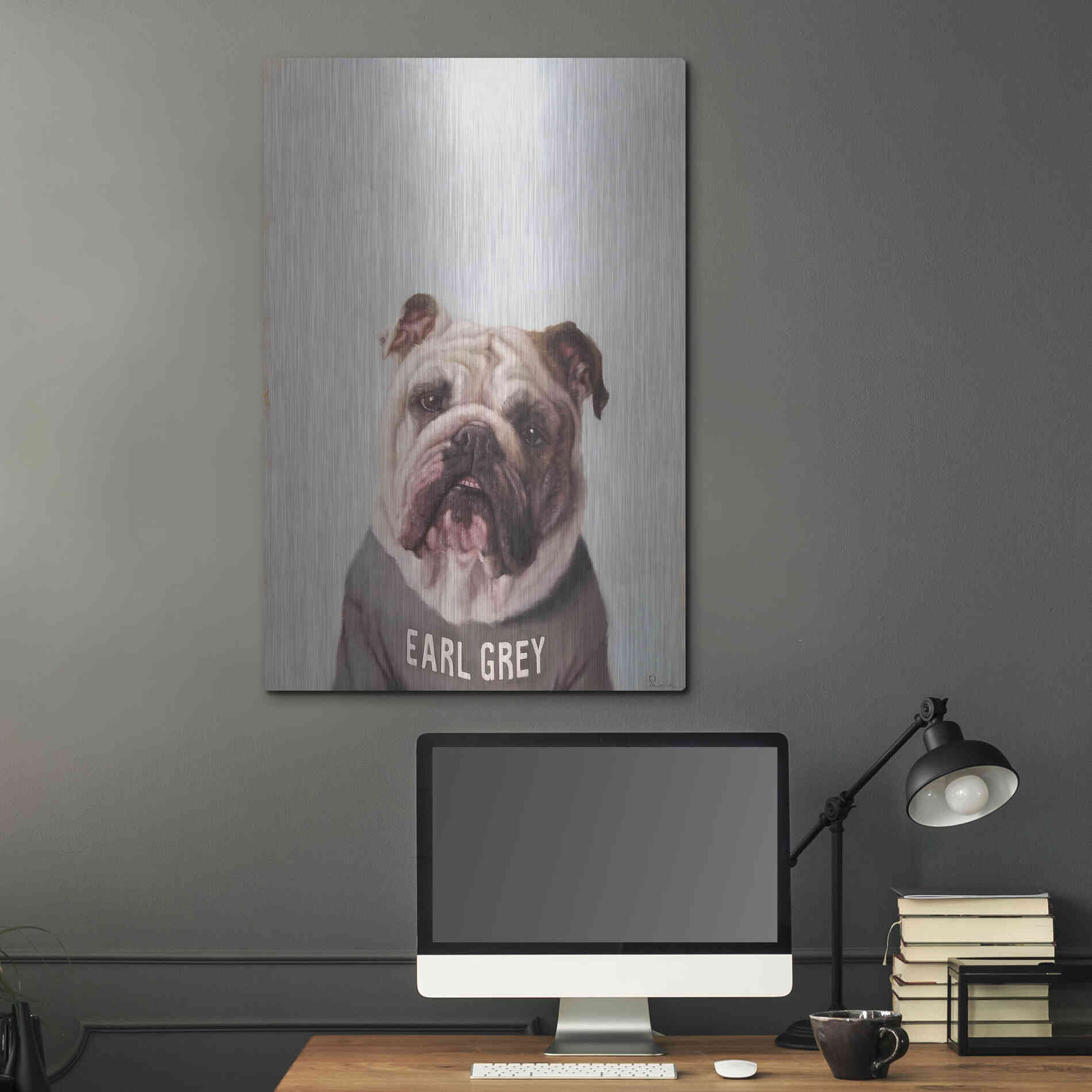 Luxe Metal Art 'Earl Gray' by Lucia Heffernan, Metal Wall Art,24x36