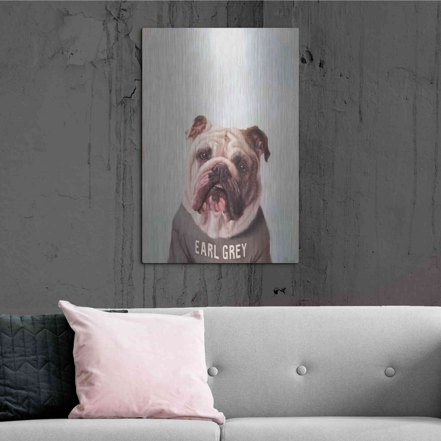 Luxe Metal Art 'Earl Gray' by Lucia Heffernan, Metal Wall Art,24x36