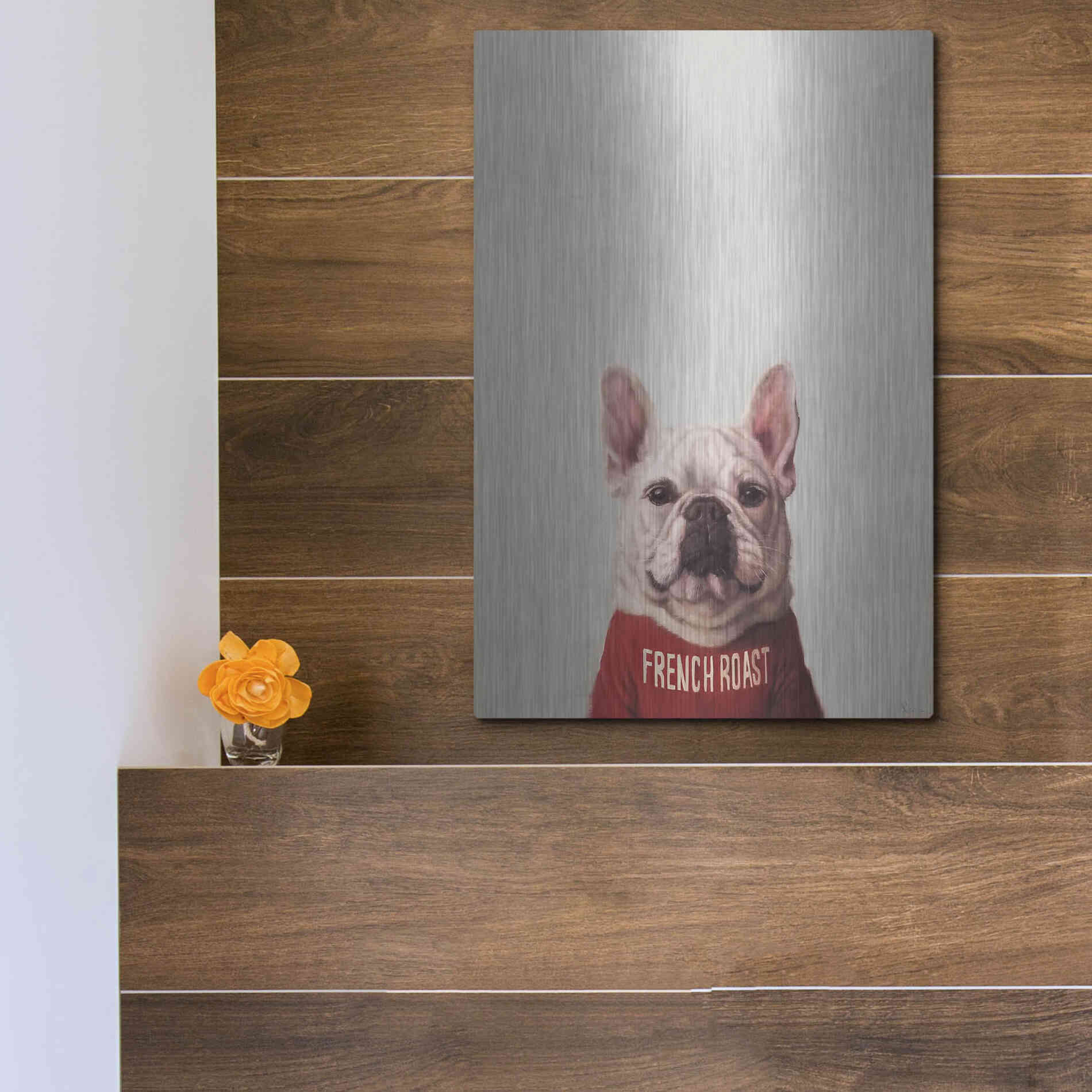 Luxe Metal Art 'French Roast' by Lucia Heffernan, Metal Wall Art,12x16