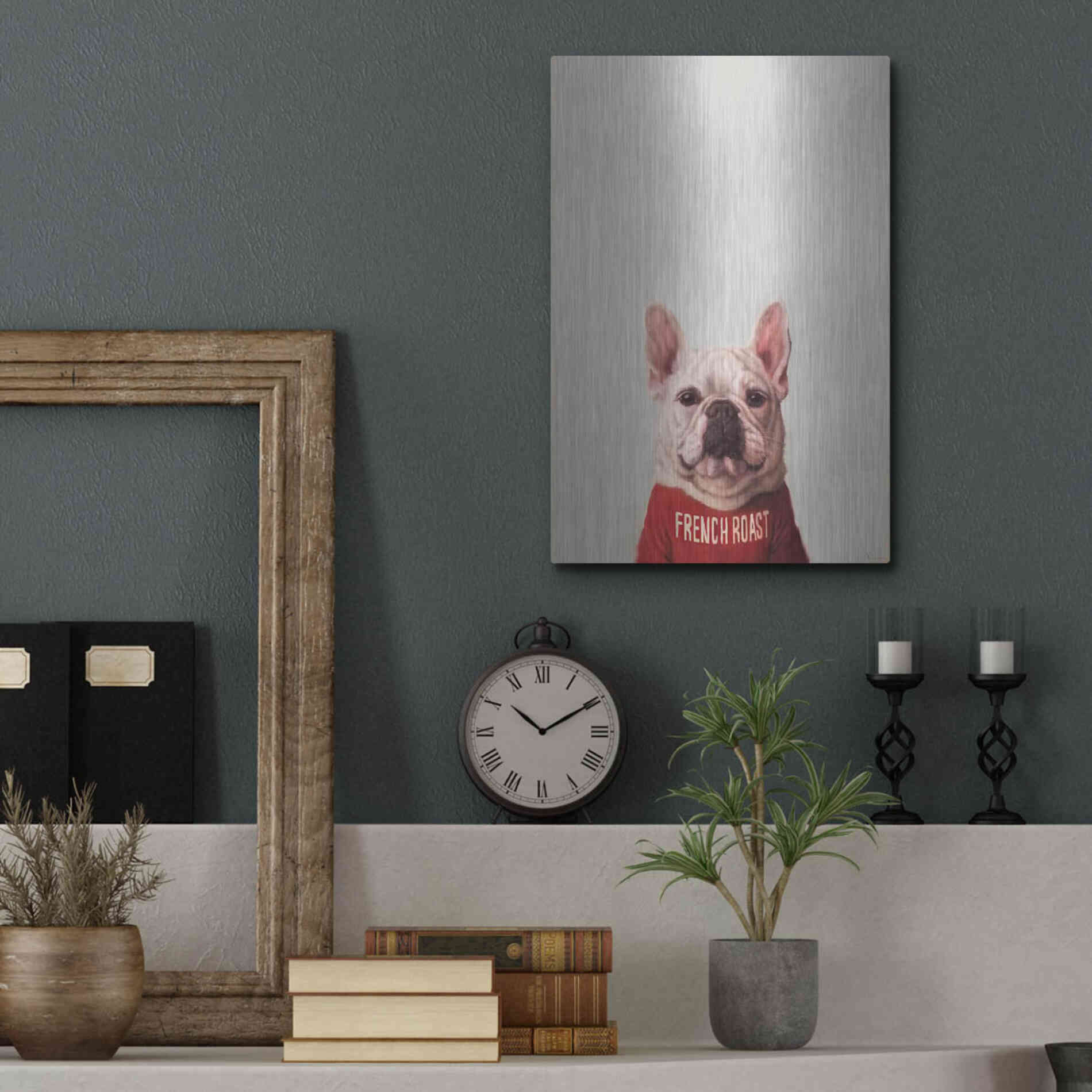 Luxe Metal Art 'French Roast' by Lucia Heffernan, Metal Wall Art,12x16