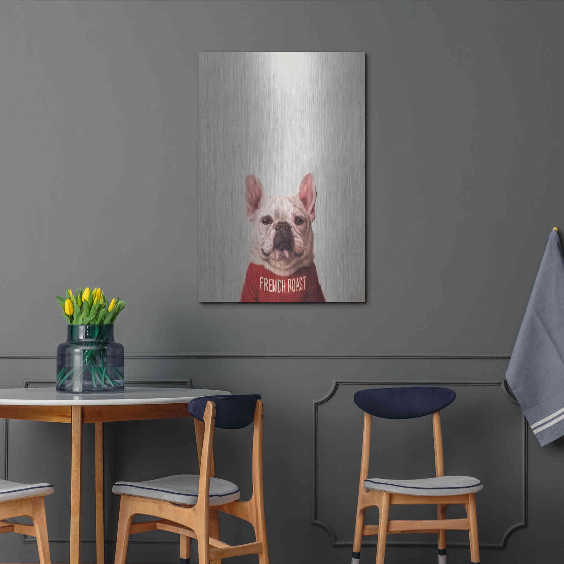 Luxe Metal Art 'French Roast' by Lucia Heffernan, Metal Wall Art,24x36