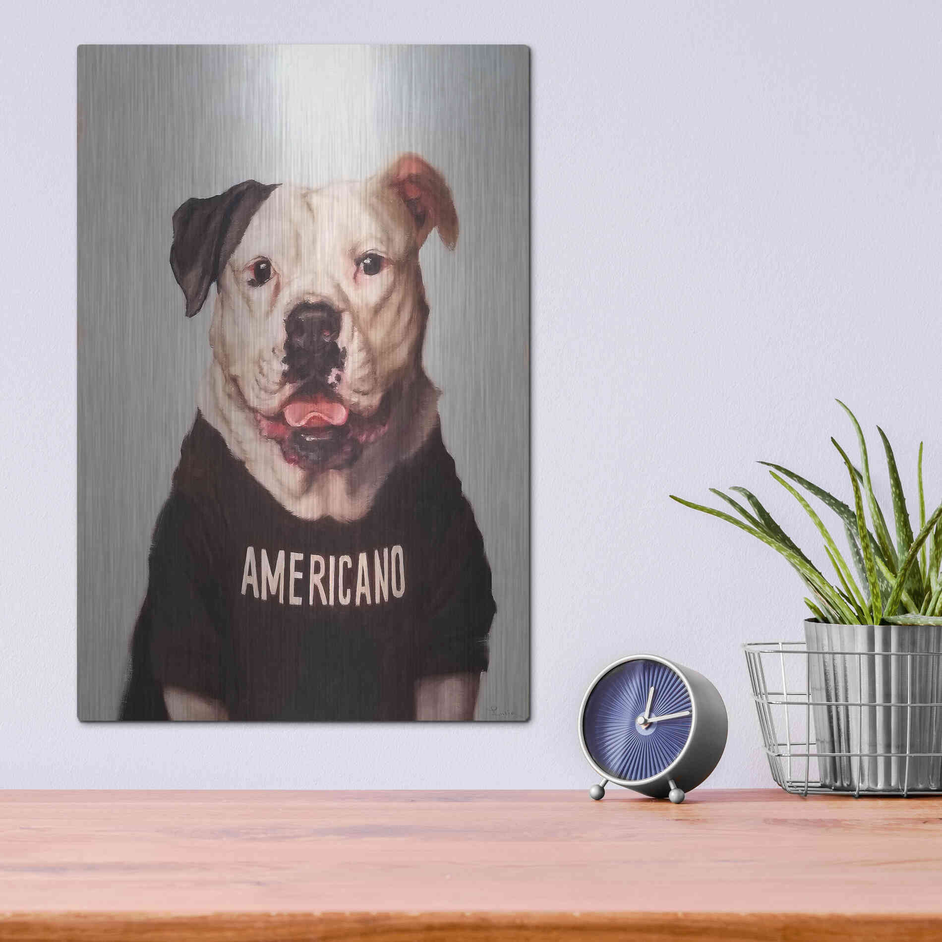 Luxe Metal Art 'Americano' by Lucia Heffernan, Metal Wall Art,12x16