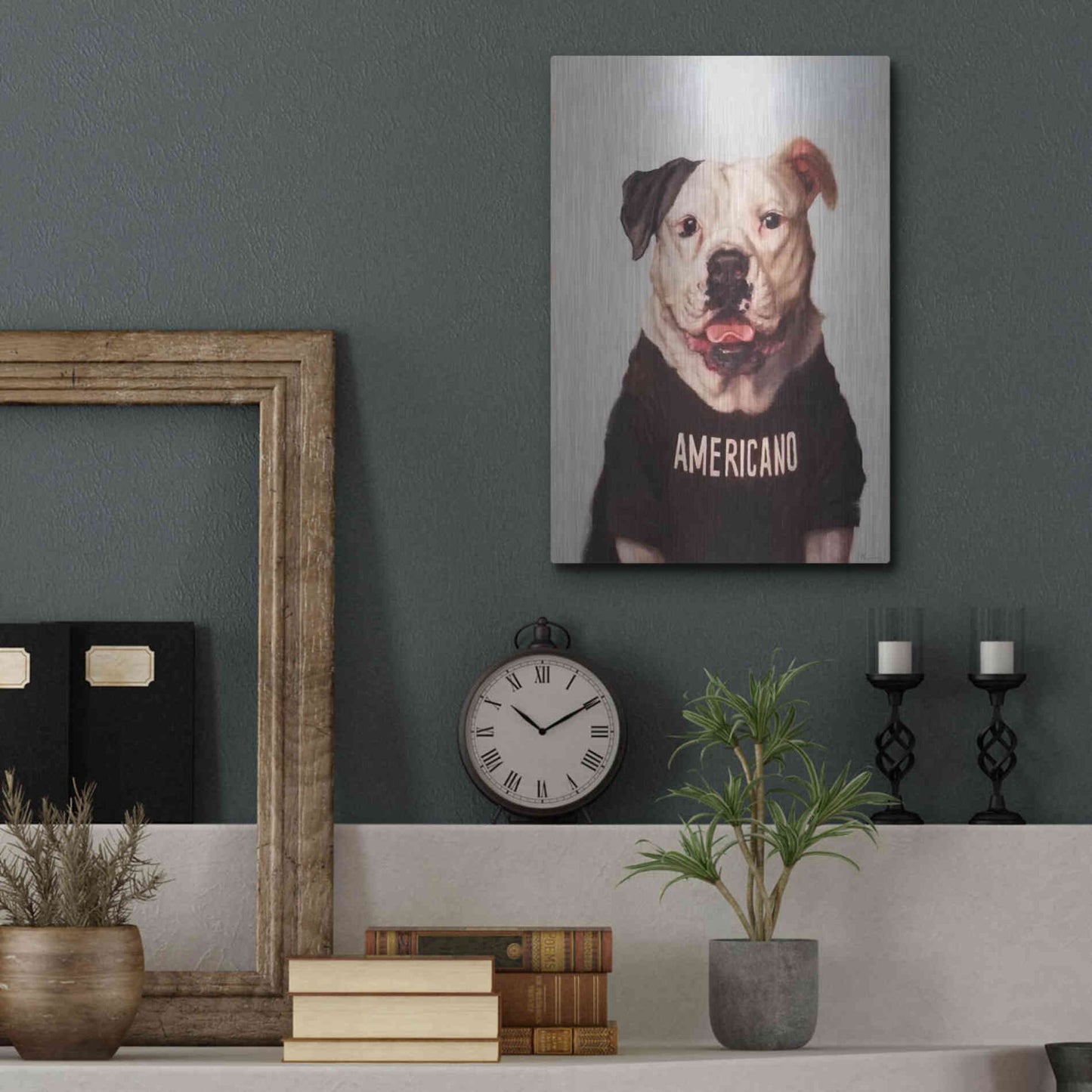 Luxe Metal Art 'Americano' by Lucia Heffernan, Metal Wall Art,12x16