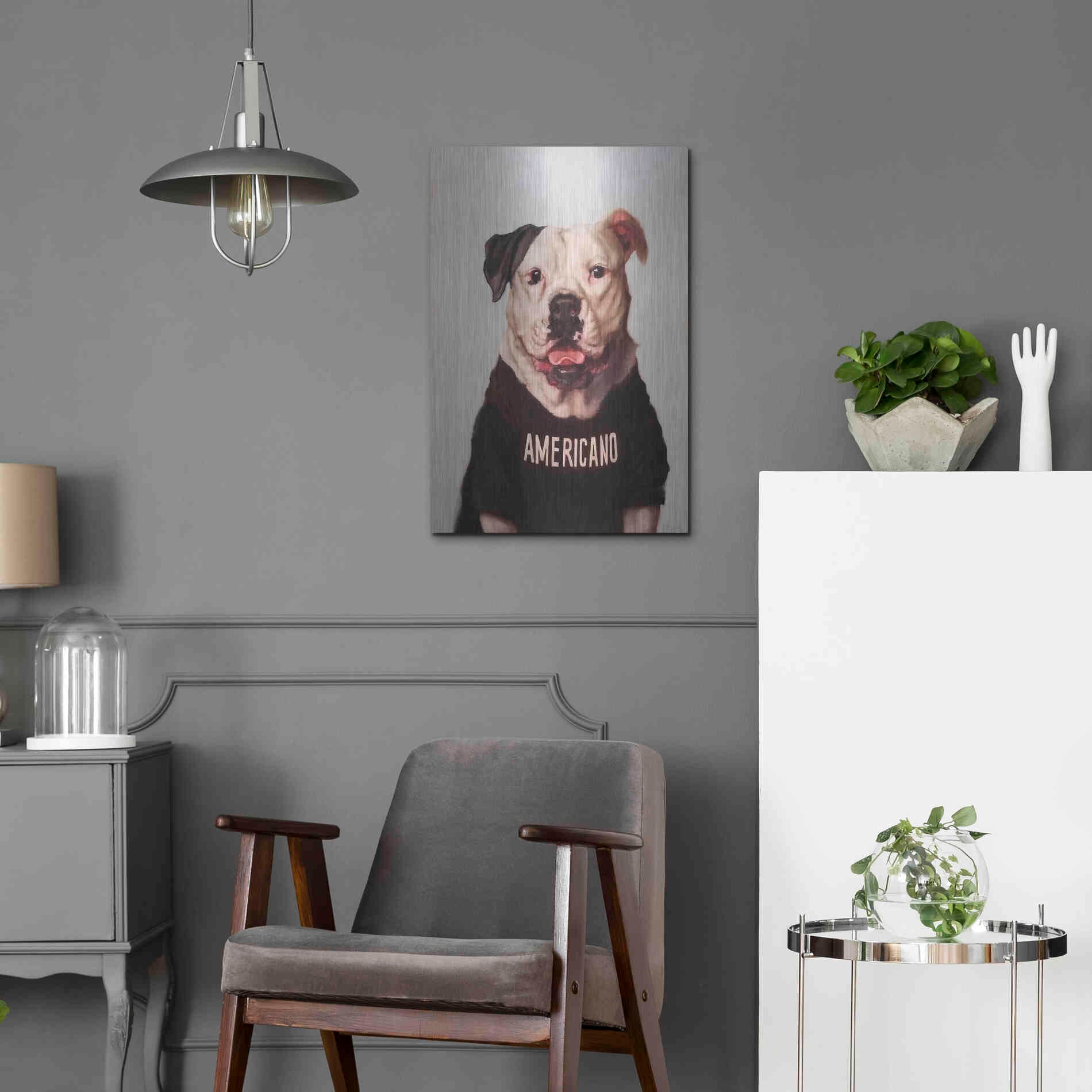 Luxe Metal Art 'Americano' by Lucia Heffernan, Metal Wall Art,16x24