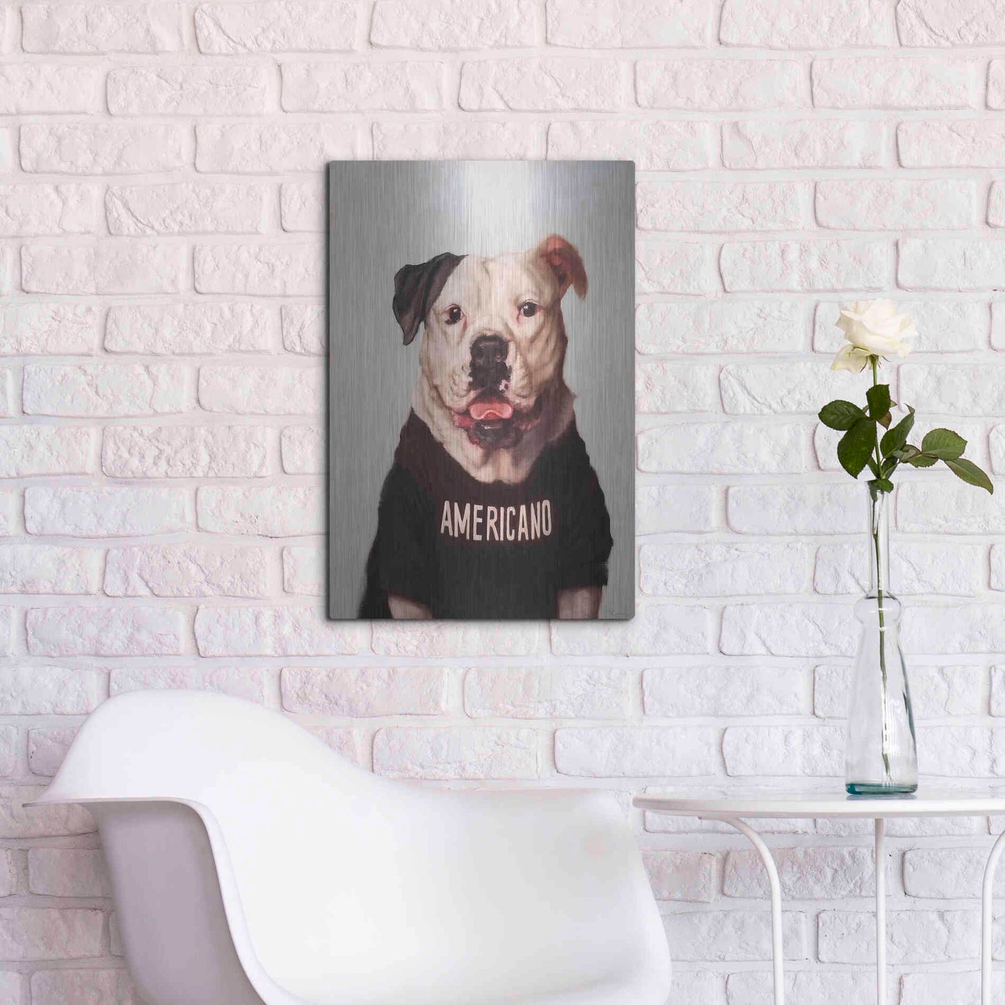 Luxe Metal Art 'Americano' by Lucia Heffernan, Metal Wall Art,16x24