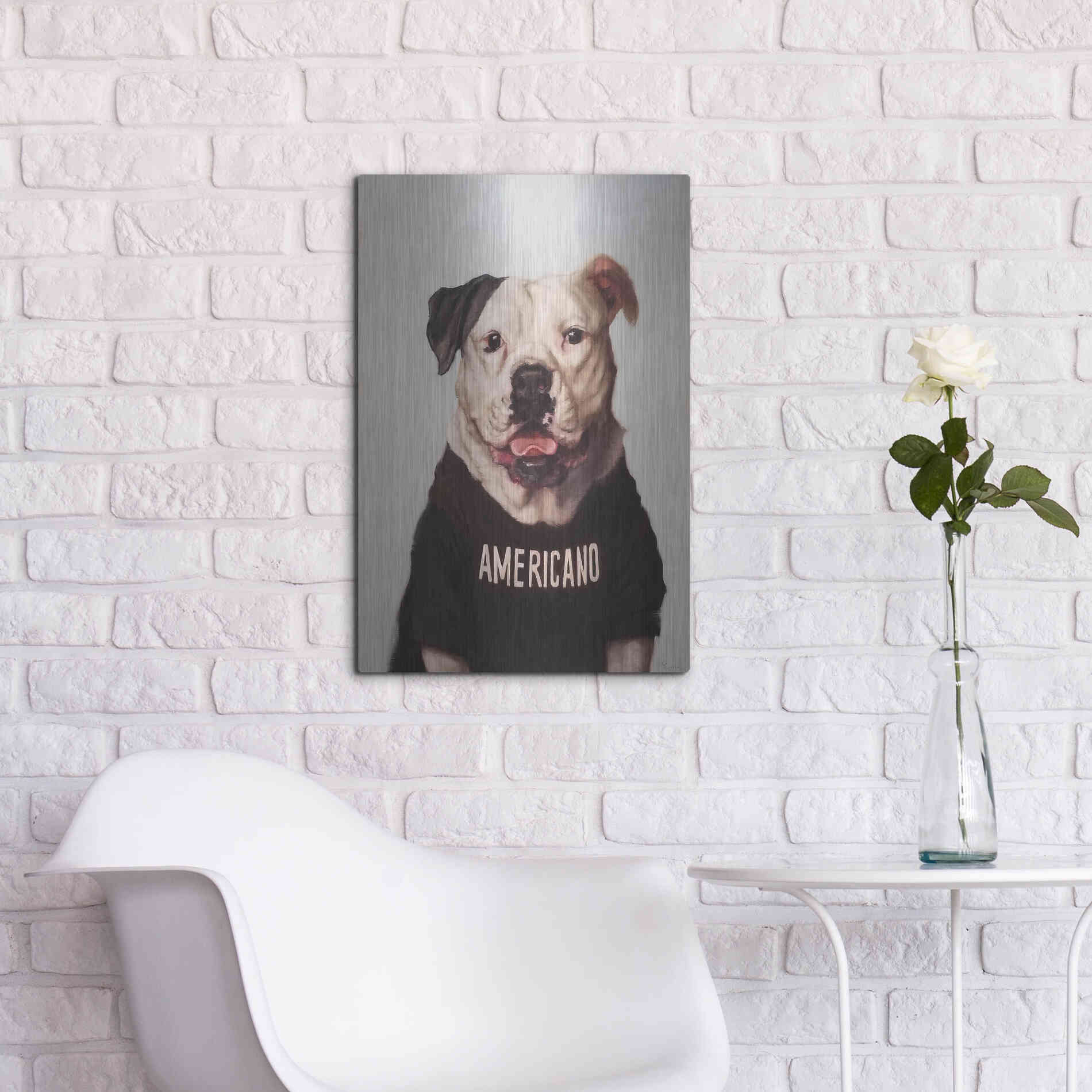 Luxe Metal Art 'Americano' by Lucia Heffernan, Metal Wall Art,16x24