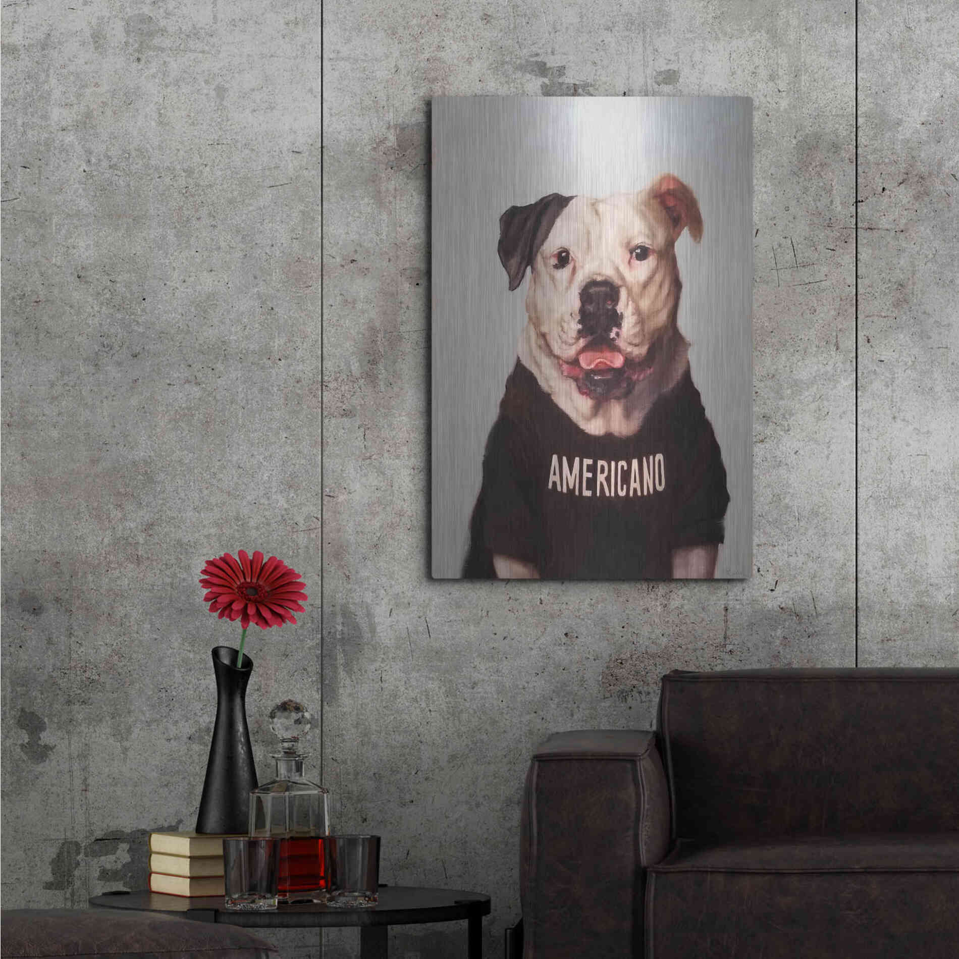 Luxe Metal Art 'Americano' by Lucia Heffernan, Metal Wall Art,24x36