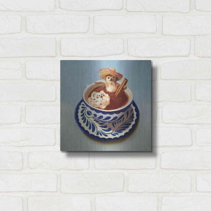 Luxe Metal Art 'Mexican Hot Chocolate' by Lucia Heffernan, Metal Wall Art,12x12