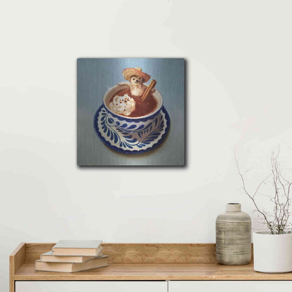 Luxe Metal Art 'Mexican Hot Chocolate' by Lucia Heffernan, Metal Wall Art,12x12