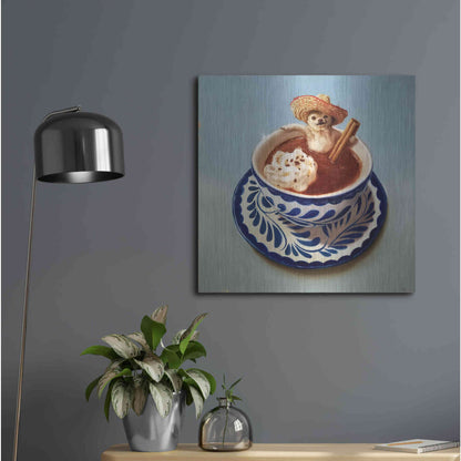 Luxe Metal Art 'Mexican Hot Chocolate' by Lucia Heffernan, Metal Wall Art,24x24