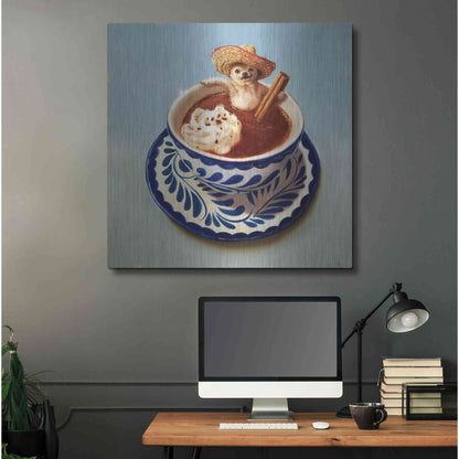 Luxe Metal Art 'Mexican Hot Chocolate' by Lucia Heffernan, Metal Wall Art,36x36