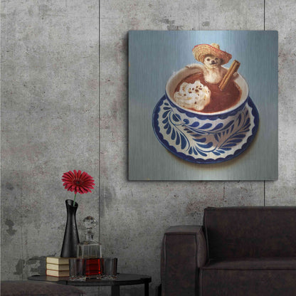 Luxe Metal Art 'Mexican Hot Chocolate' by Lucia Heffernan, Metal Wall Art,36x36