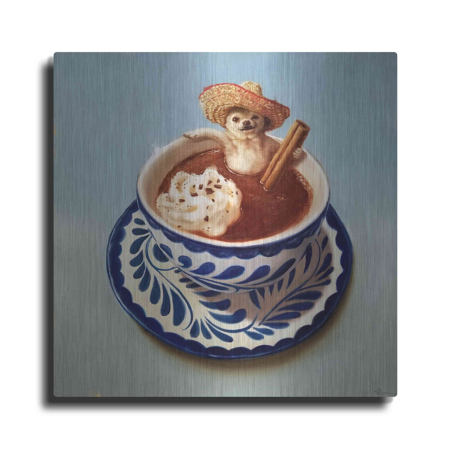 Luxe Metal Art 'Mexican Hot Chocolate' by Lucia Heffernan, Metal Wall Art