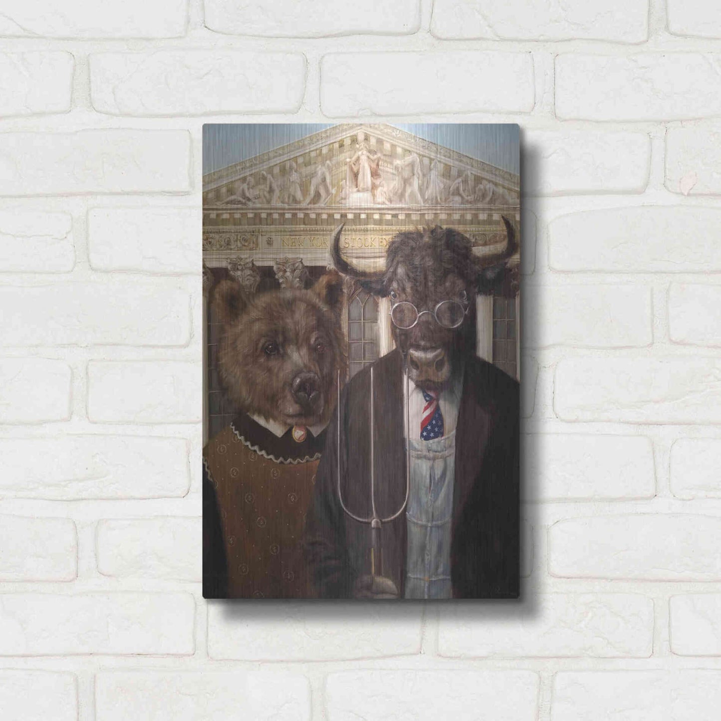 Luxe Metal Art 'Wallstreet Gothic 2' by Lucia Heffernan, Metal Wall Art,12x16