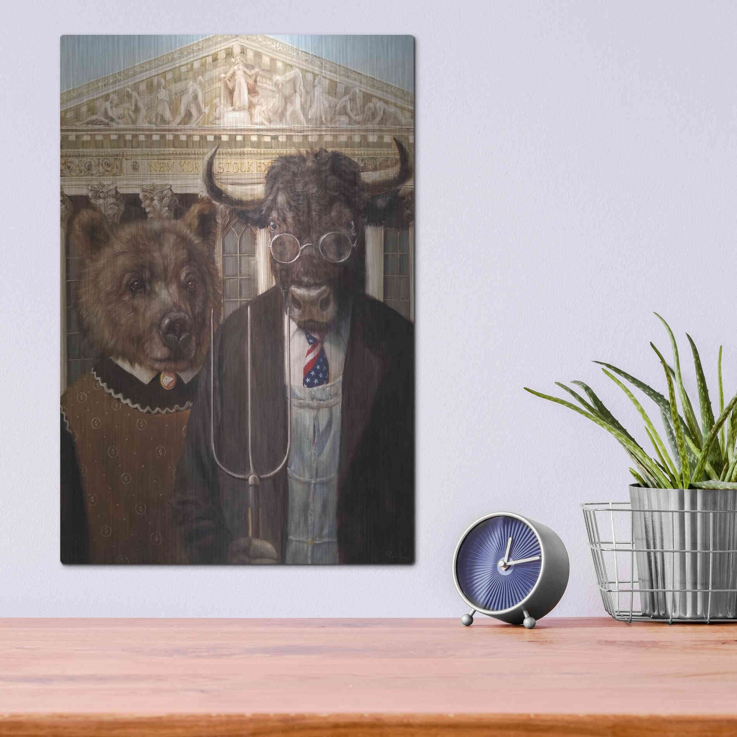 Luxe Metal Art 'Wallstreet Gothic 2' by Lucia Heffernan, Metal Wall Art,12x16