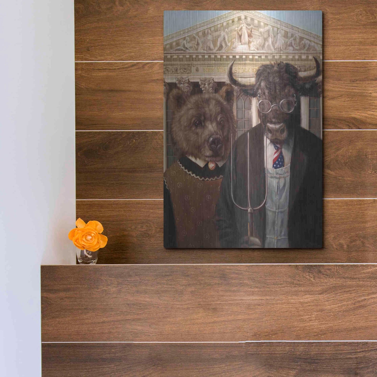 Luxe Metal Art 'Wallstreet Gothic 2' by Lucia Heffernan, Metal Wall Art,12x16