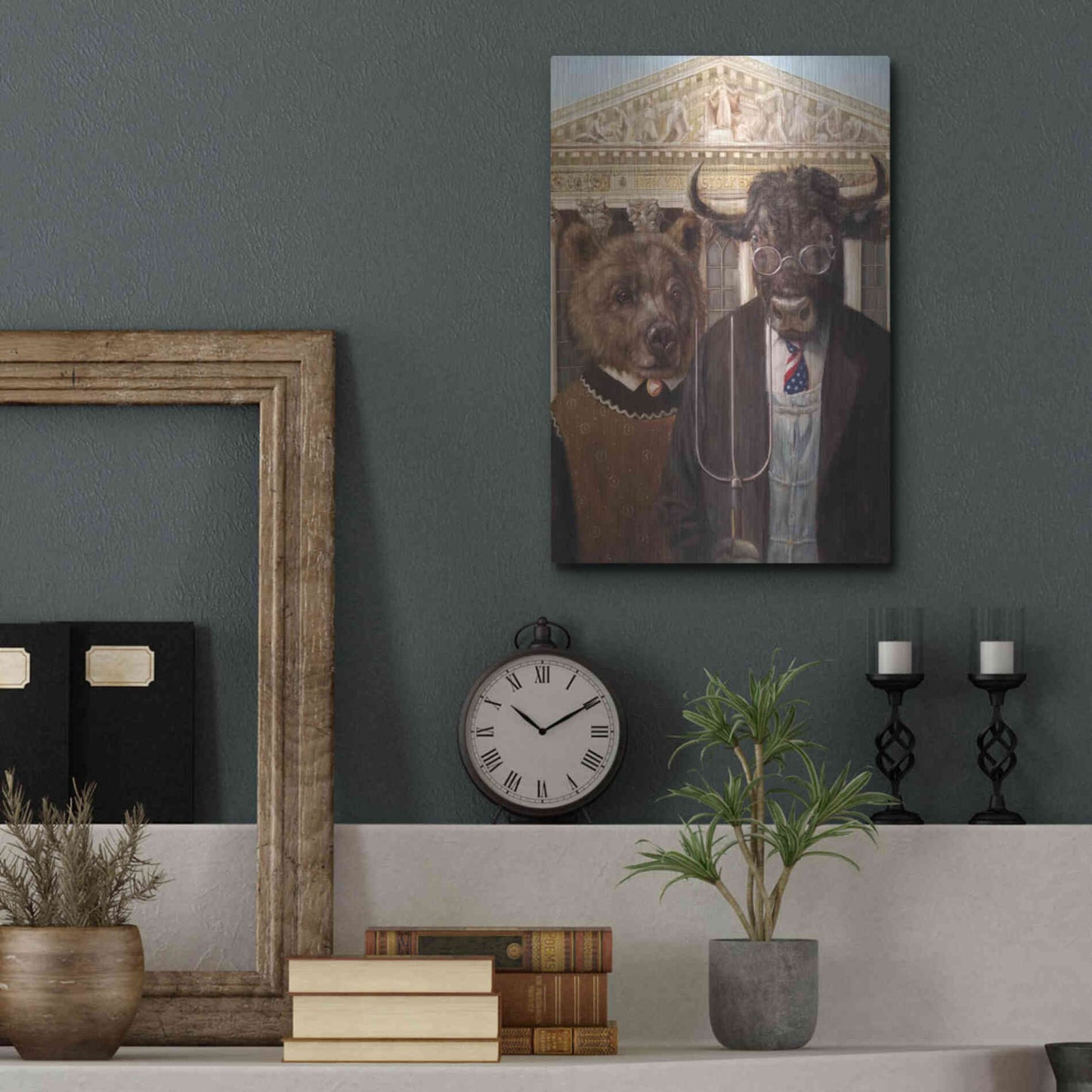 Luxe Metal Art 'Wallstreet Gothic 2' by Lucia Heffernan, Metal Wall Art,12x16