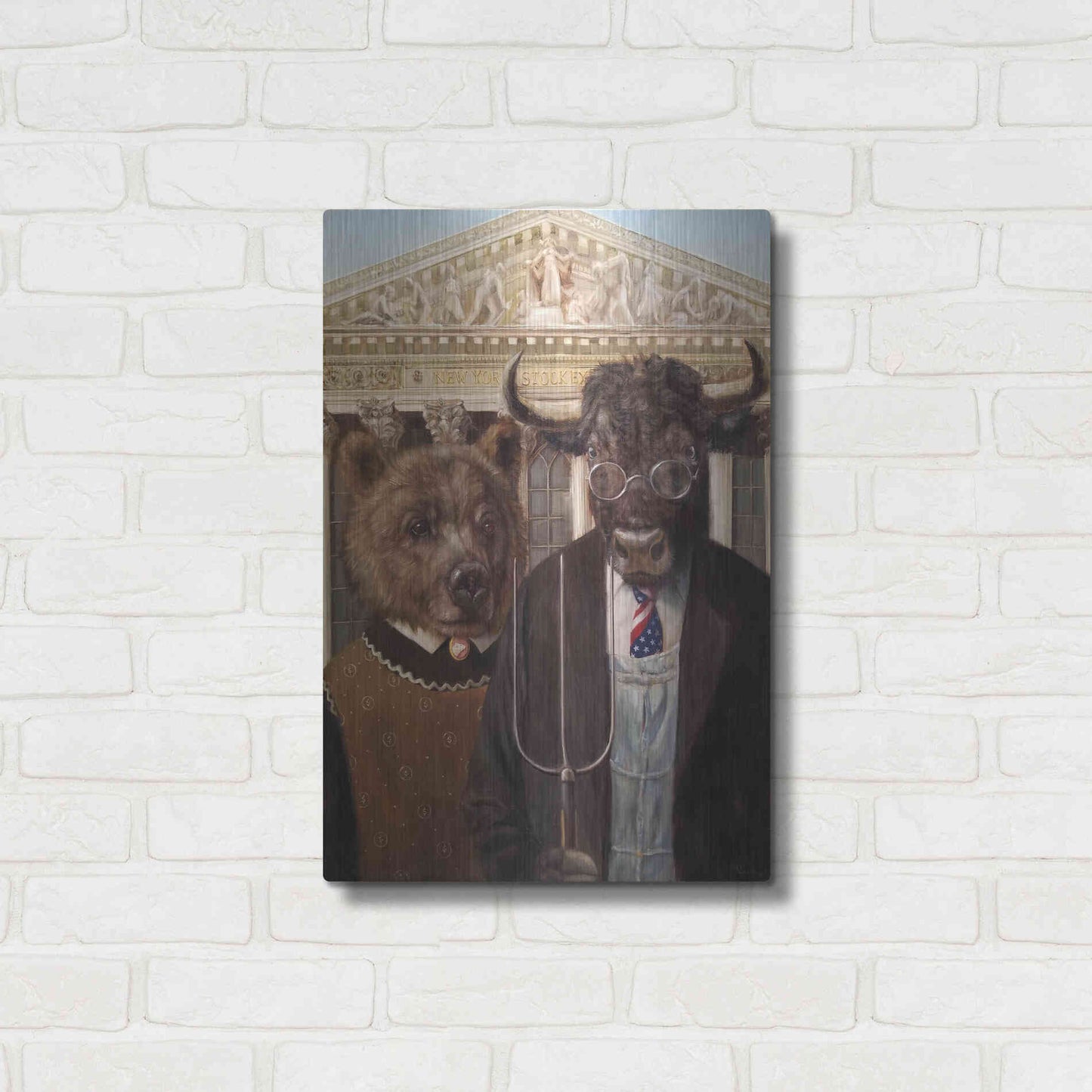 Luxe Metal Art 'Wallstreet Gothic 2' by Lucia Heffernan, Metal Wall Art,16x24