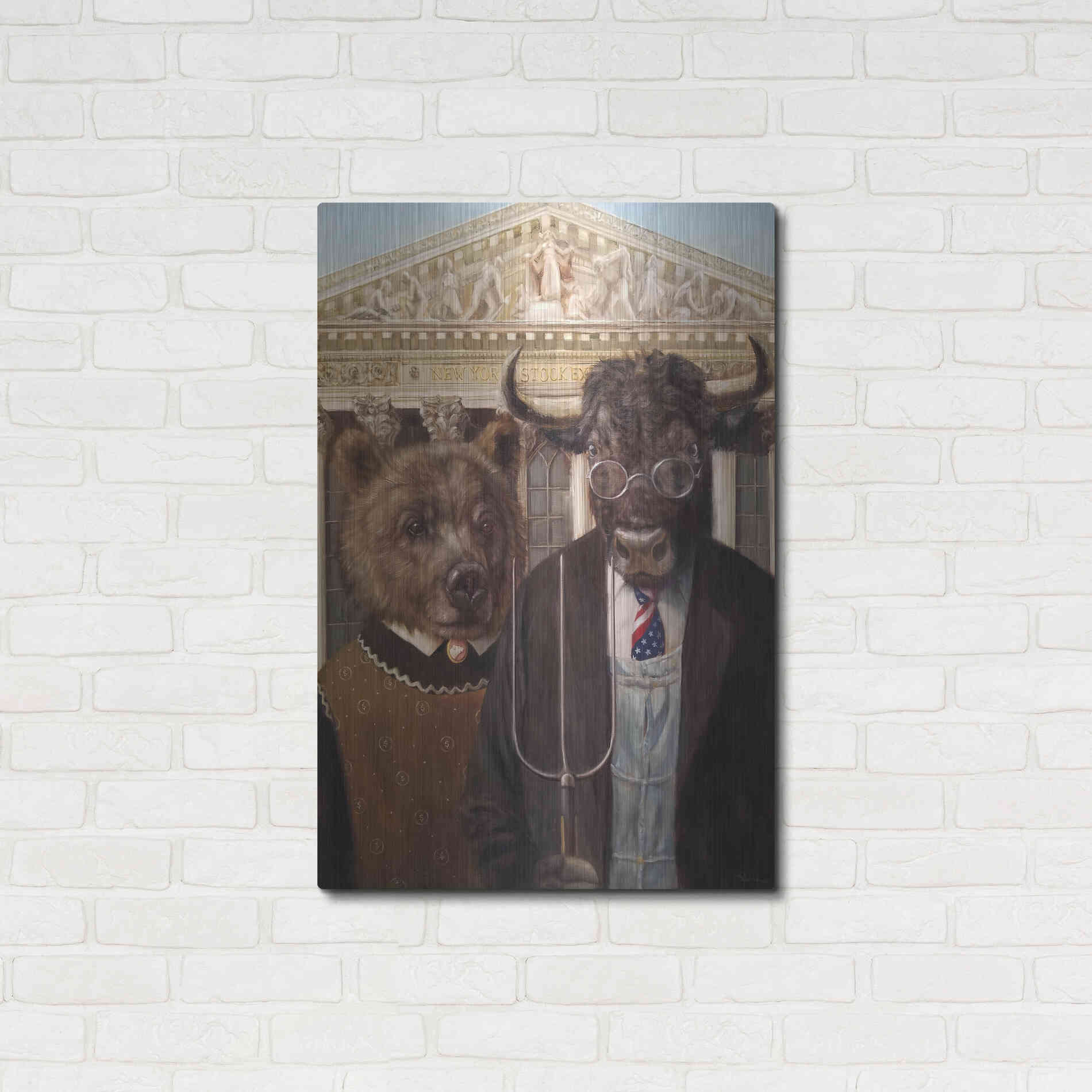 Luxe Metal Art 'Wallstreet Gothic 2' by Lucia Heffernan, Metal Wall Art,24x36