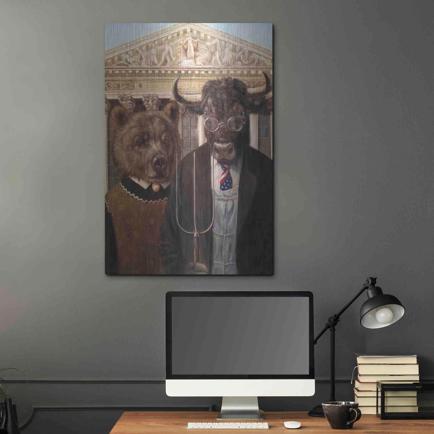 Luxe Metal Art 'Wallstreet Gothic 2' by Lucia Heffernan, Metal Wall Art,24x36