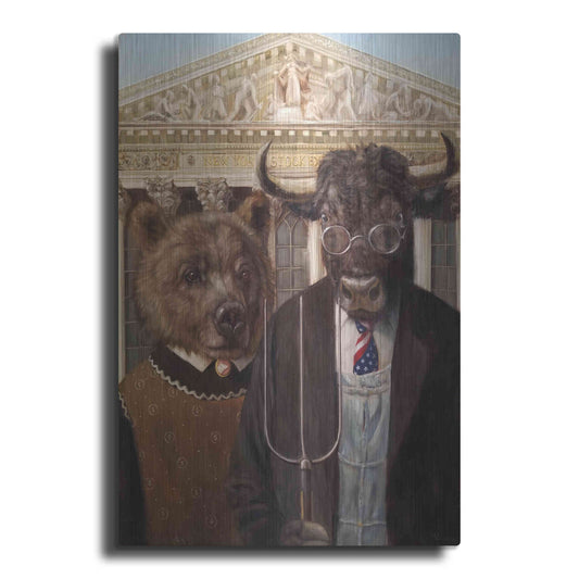 Luxe Metal Art 'Wallstreet Gothic 2' by Lucia Heffernan, Metal Wall Art