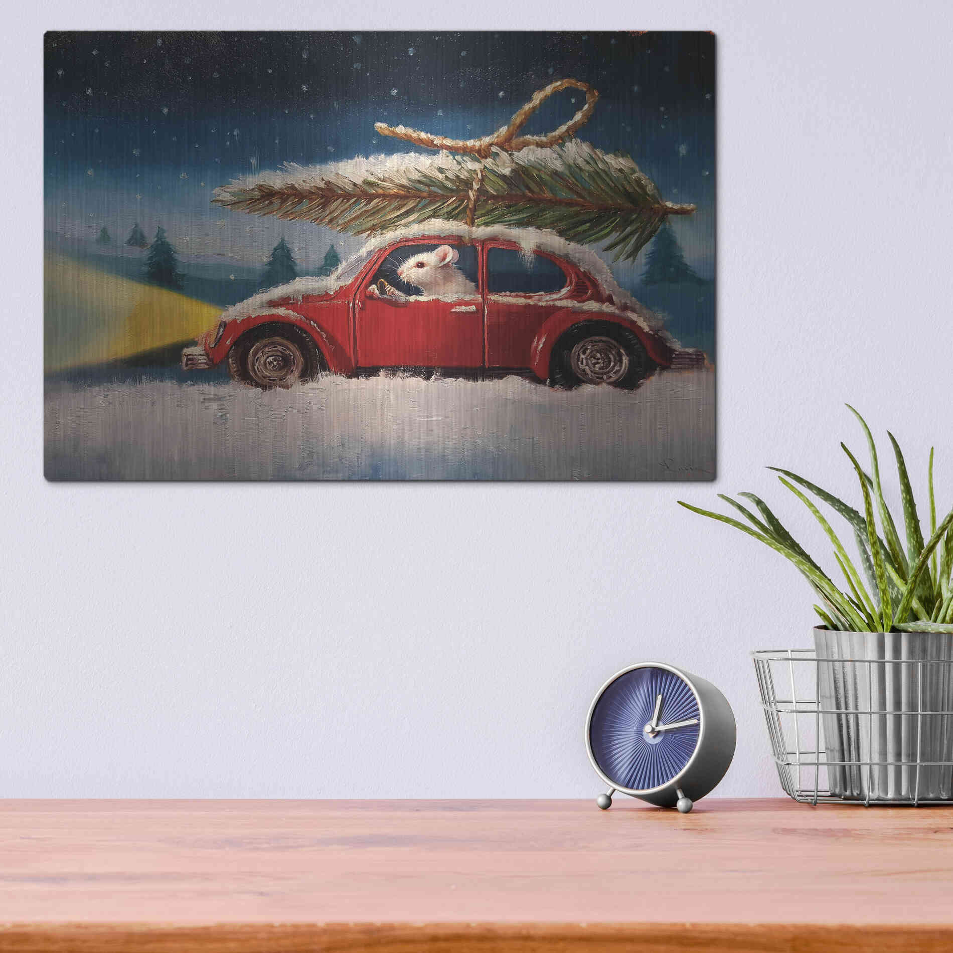 Luxe Metal Art 'Tis The Season' by Lucia Heffernan, Metal Wall Art,16x12