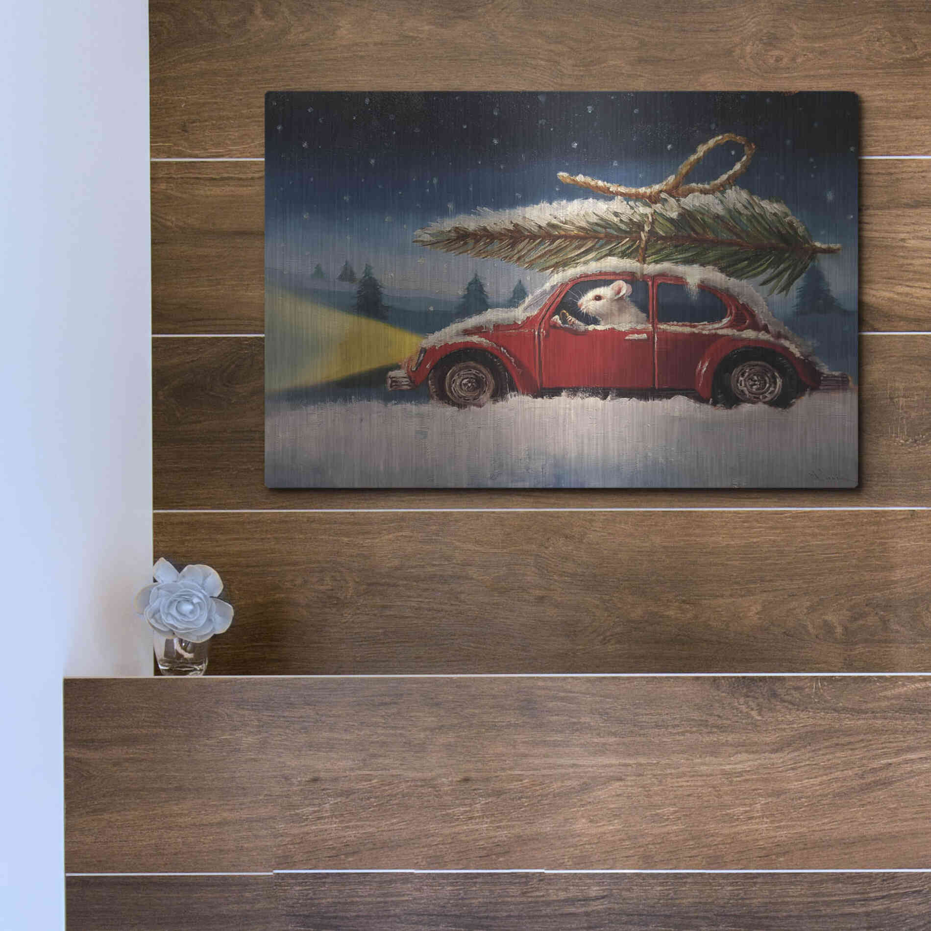 Luxe Metal Art 'Tis The Season' by Lucia Heffernan, Metal Wall Art,16x12