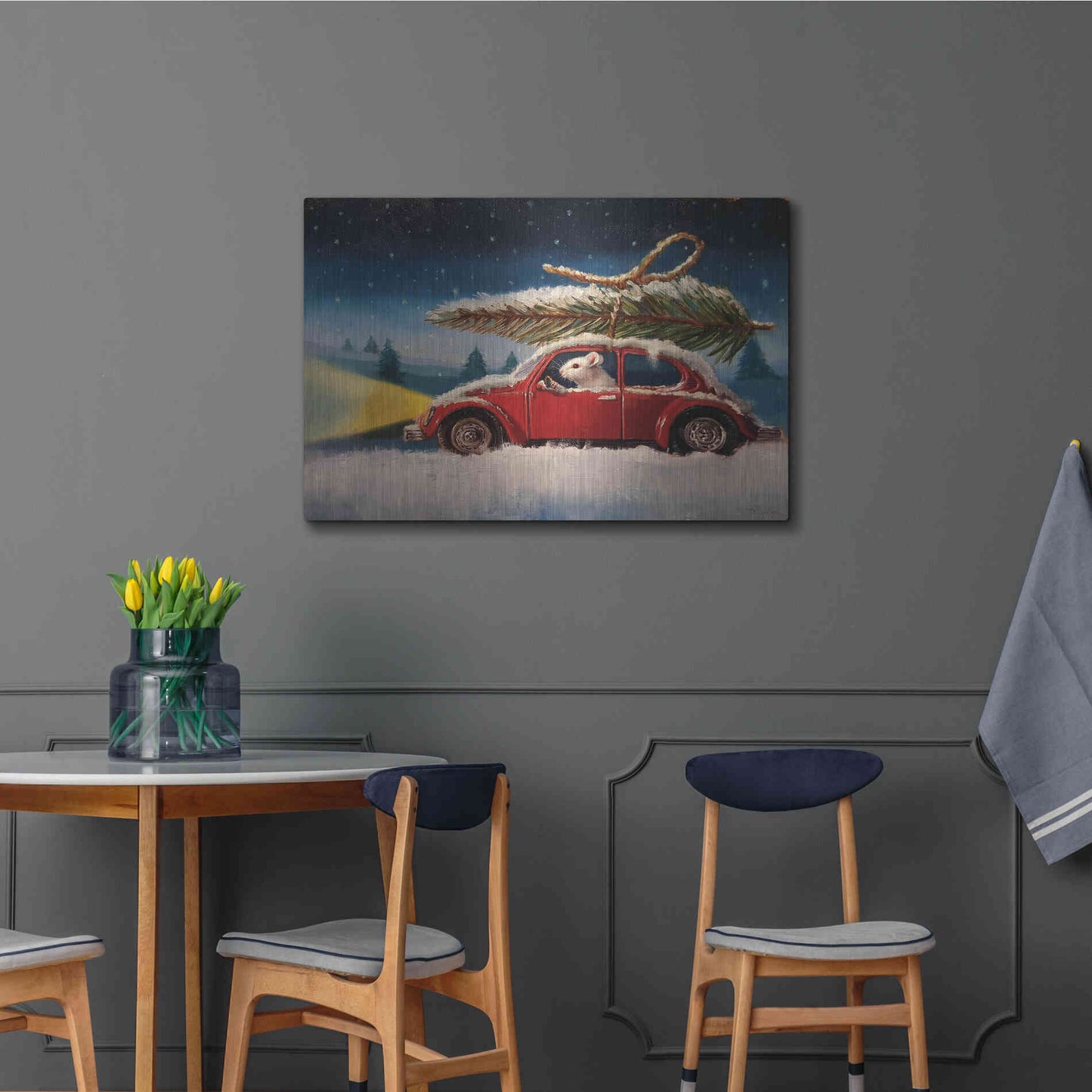 Luxe Metal Art 'Tis The Season' by Lucia Heffernan, Metal Wall Art,36x24