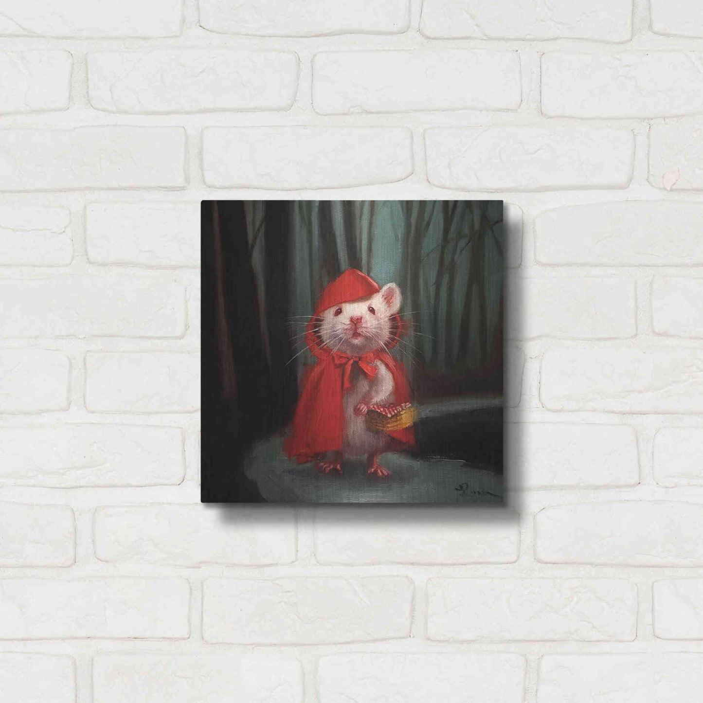 Luxe Metal Art 'Little Red' by Lucia Heffernan, Metal Wall Art,12x12