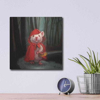 Luxe Metal Art 'Little Red' by Lucia Heffernan, Metal Wall Art,12x12