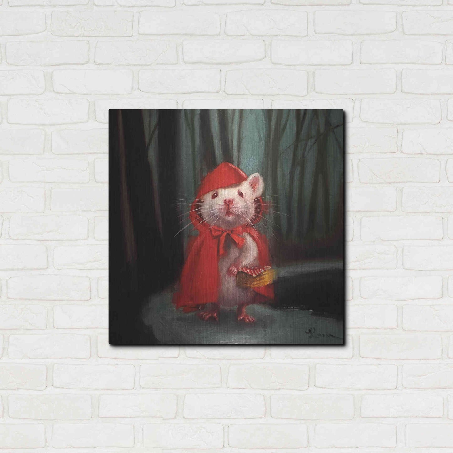 Luxe Metal Art 'Little Red' by Lucia Heffernan, Metal Wall Art,24x24