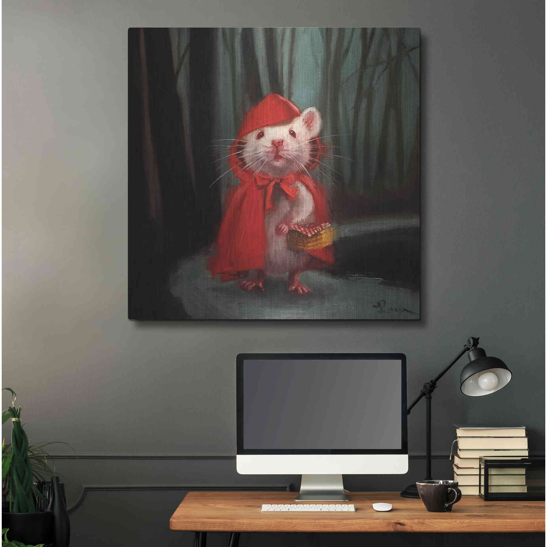 Luxe Metal Art 'Little Red' by Lucia Heffernan, Metal Wall Art,36x36