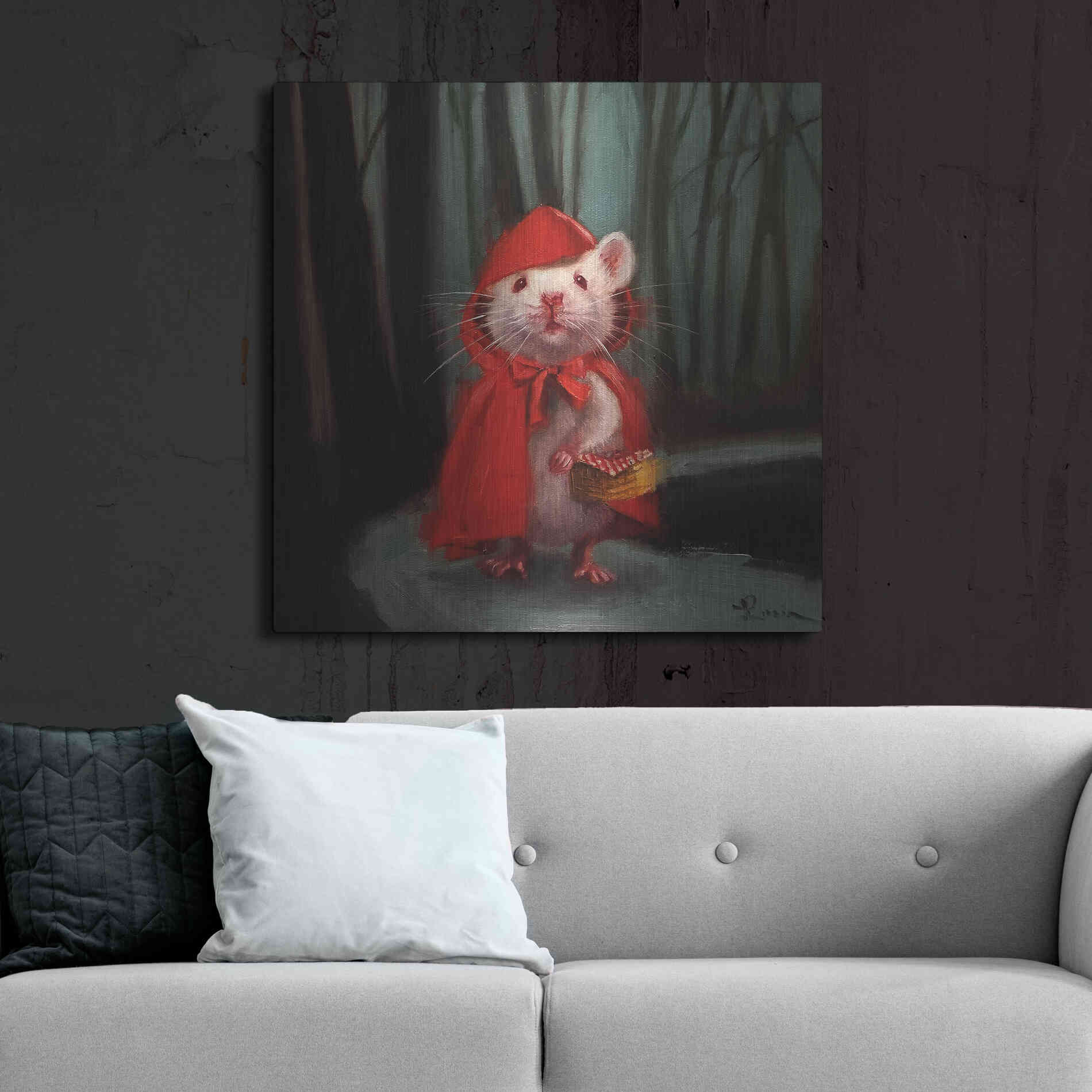 Luxe Metal Art 'Little Red' by Lucia Heffernan, Metal Wall Art,36x36