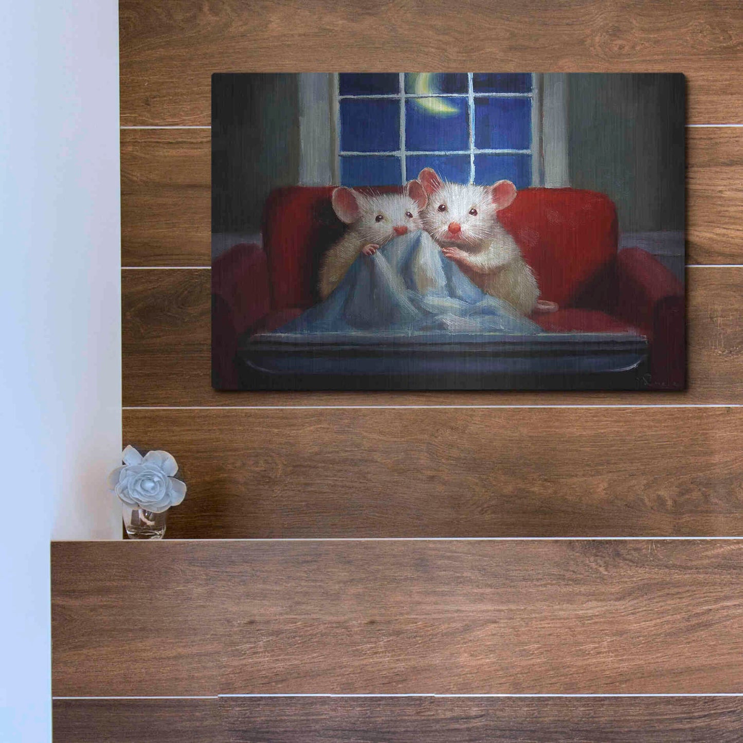 Luxe Metal Art 'Horror Movie' by Lucia Heffernan, Metal Wall Art,16x12