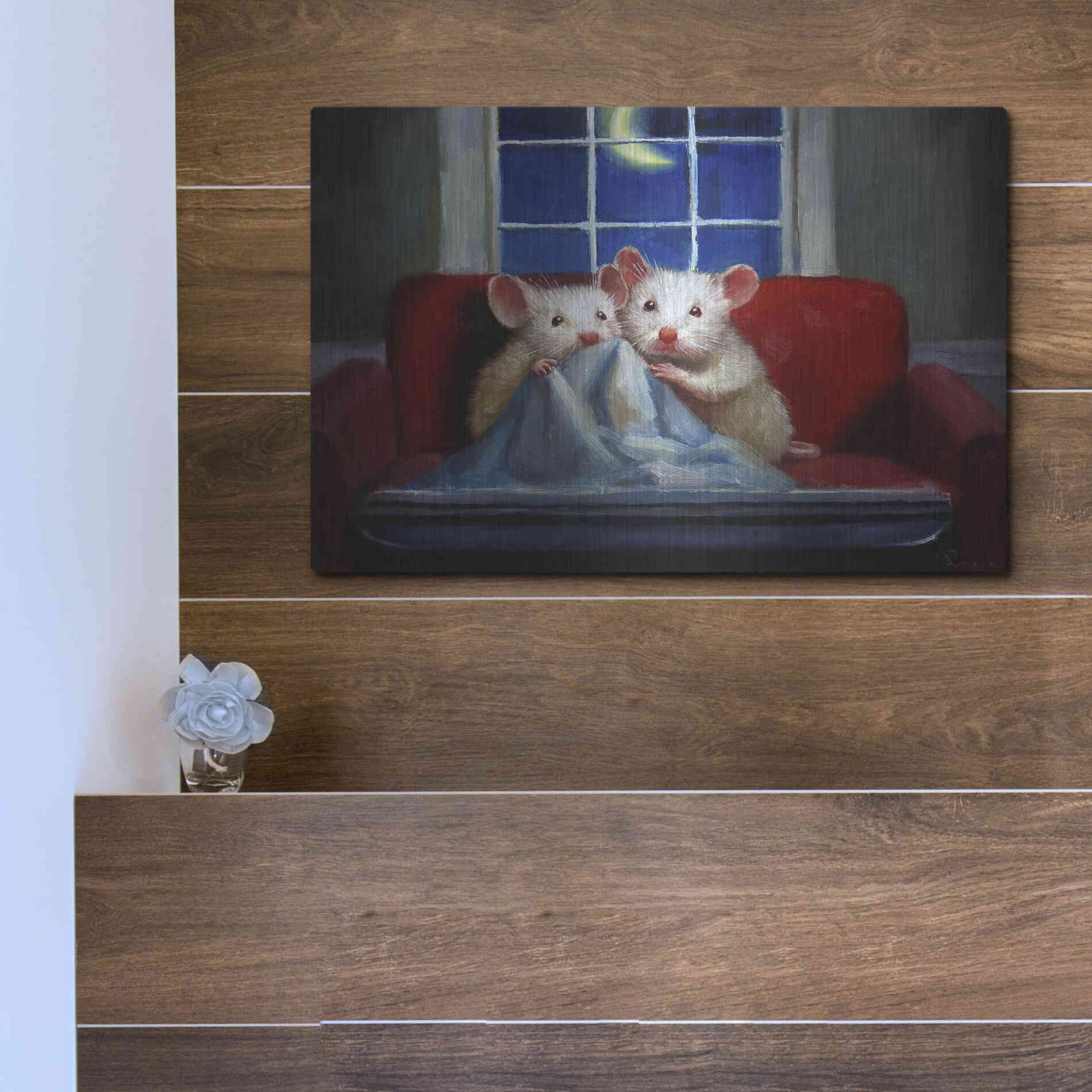 Luxe Metal Art 'Horror Movie' by Lucia Heffernan, Metal Wall Art,16x12