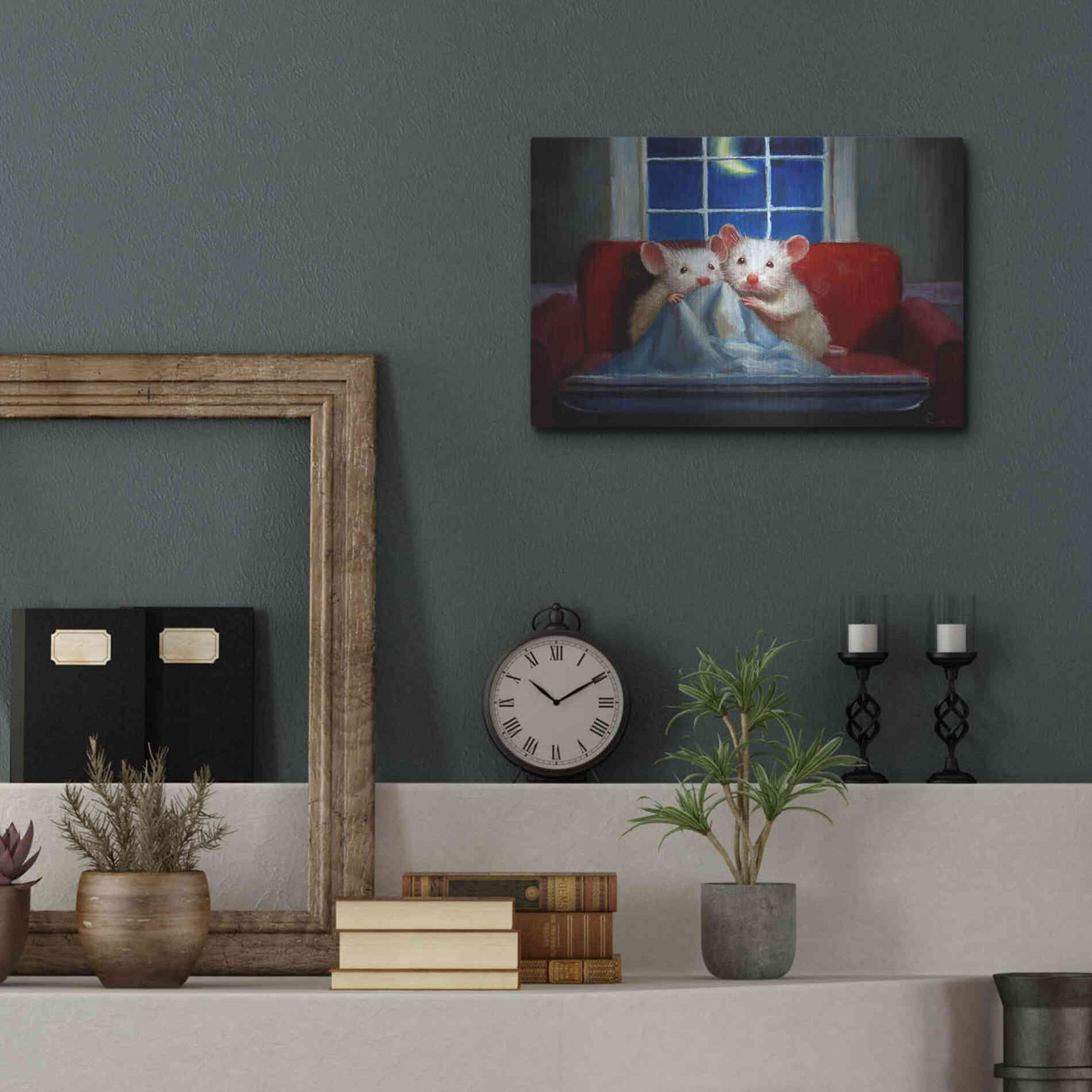 Luxe Metal Art 'Horror Movie' by Lucia Heffernan, Metal Wall Art,16x12