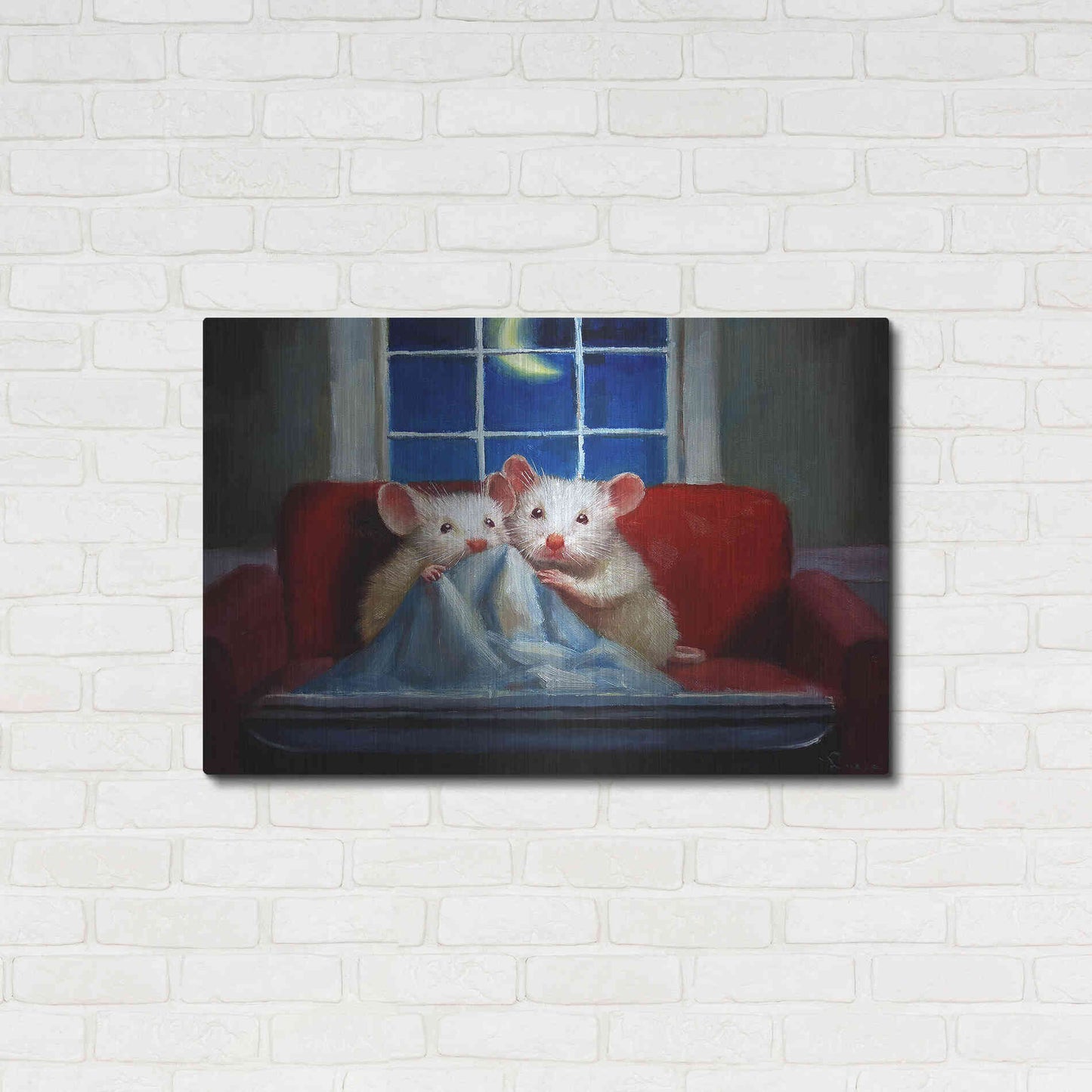 Luxe Metal Art 'Horror Movie' by Lucia Heffernan, Metal Wall Art,36x24