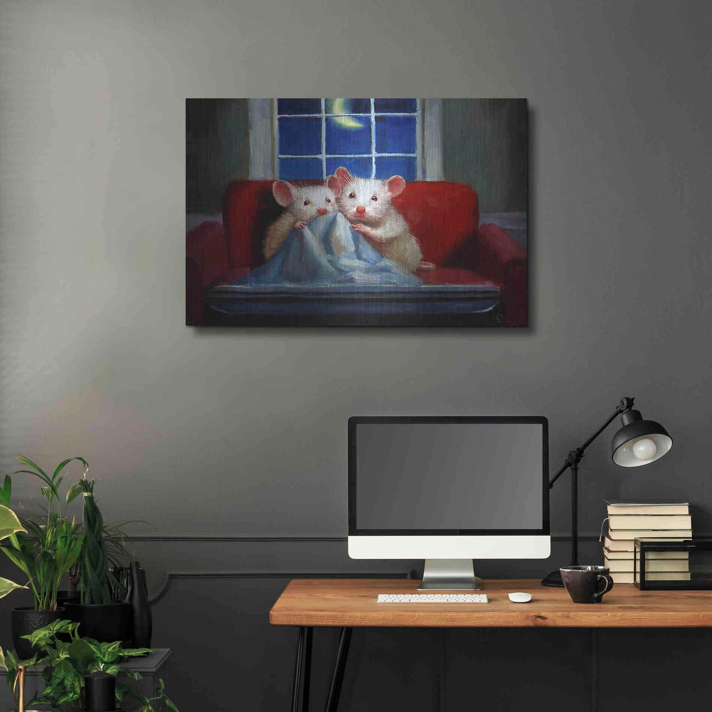 Luxe Metal Art 'Horror Movie' by Lucia Heffernan, Metal Wall Art,36x24