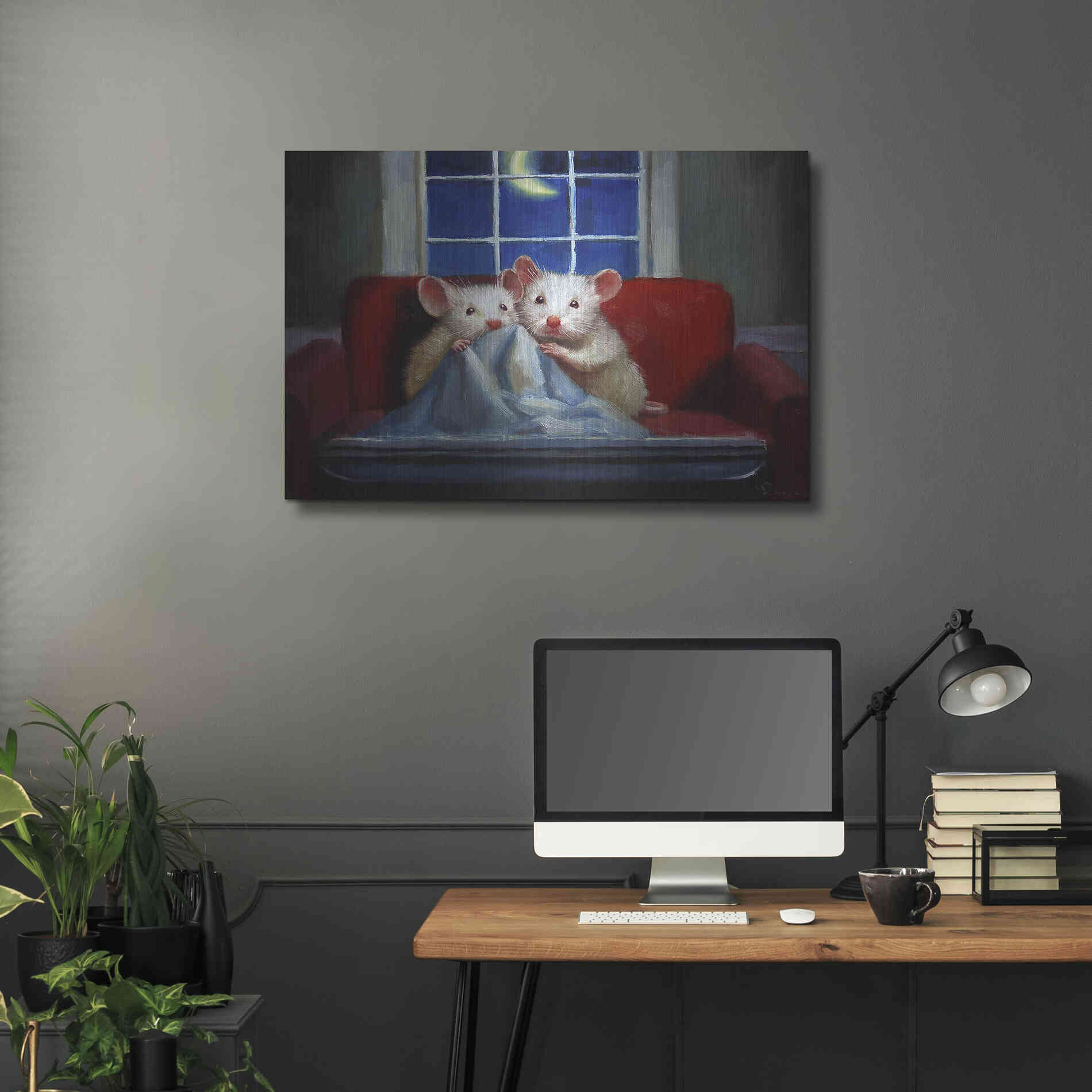 Luxe Metal Art 'Horror Movie' by Lucia Heffernan, Metal Wall Art,36x24