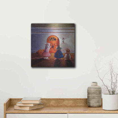 Luxe Metal Art 'After Hour Trick or Treat' by Lucia Heffernan, Metal Wall Art,12x12