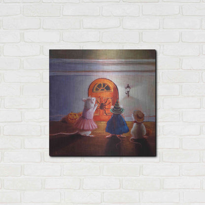 Luxe Metal Art 'After Hour Trick or Treat' by Lucia Heffernan, Metal Wall Art,24x24